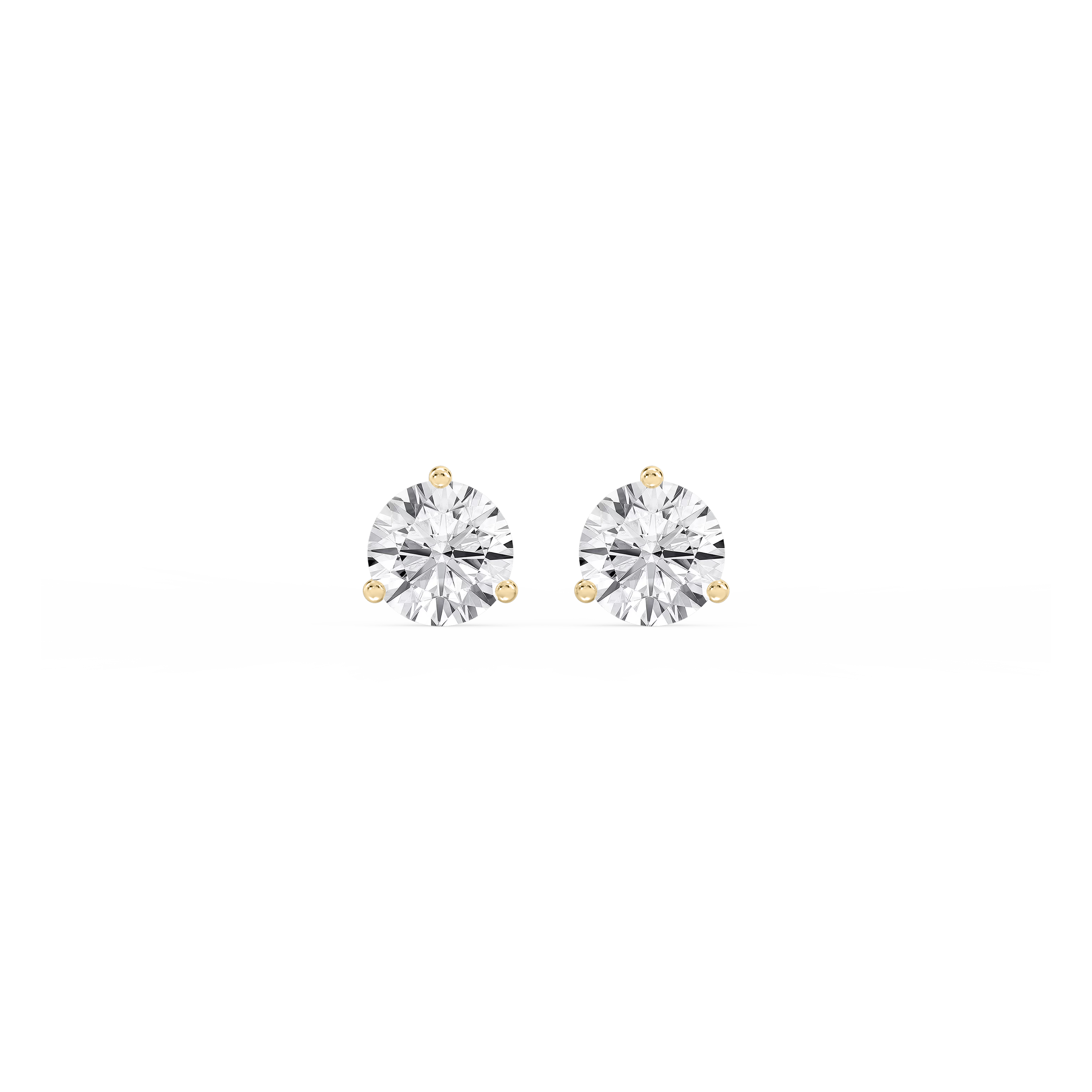 Lovea Martini Ohrstecker Steckverschluss – Rundschliff – Gelbgold