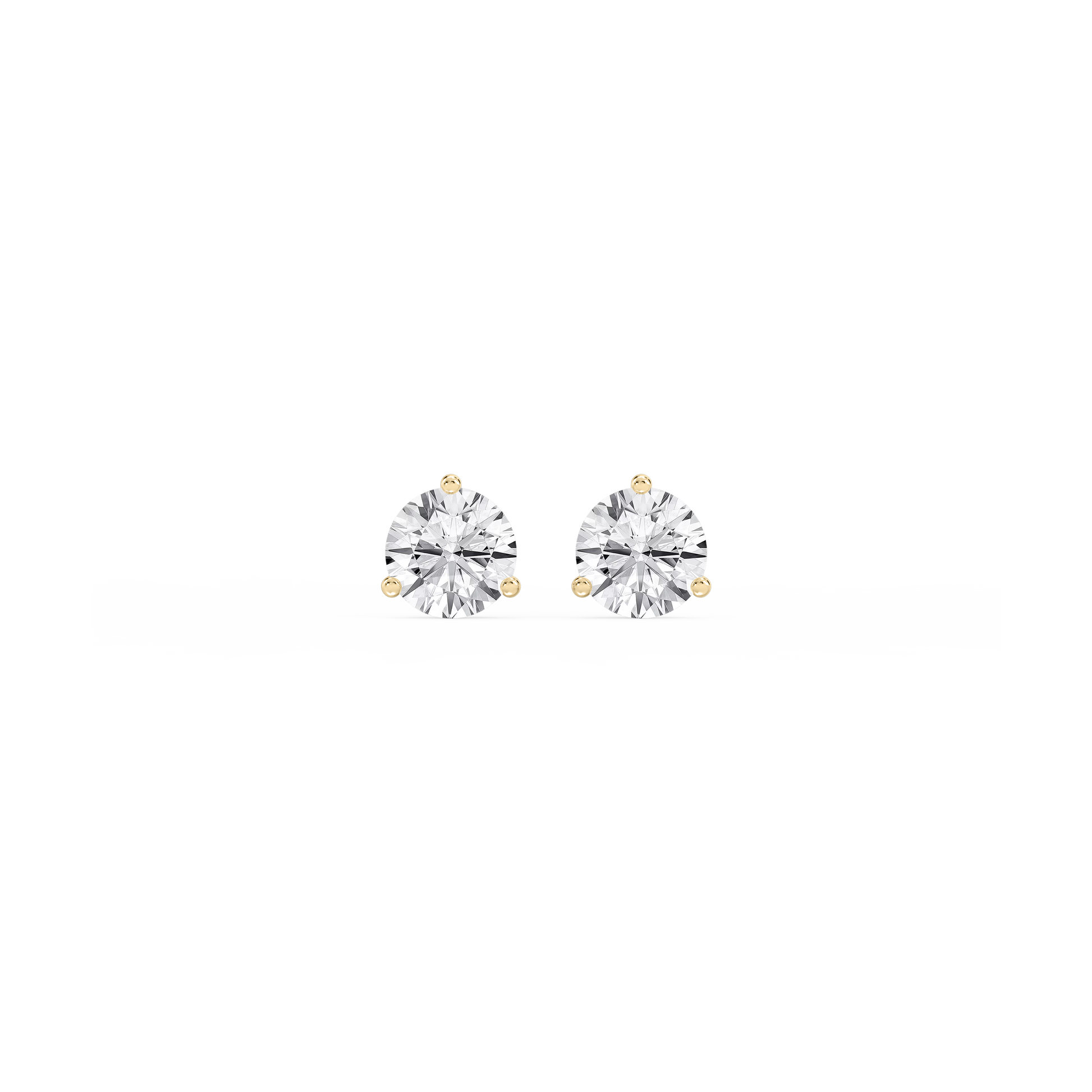 Lovea Martini Ohrstecker Steckverschluss – Rundschliff – Gelbgold