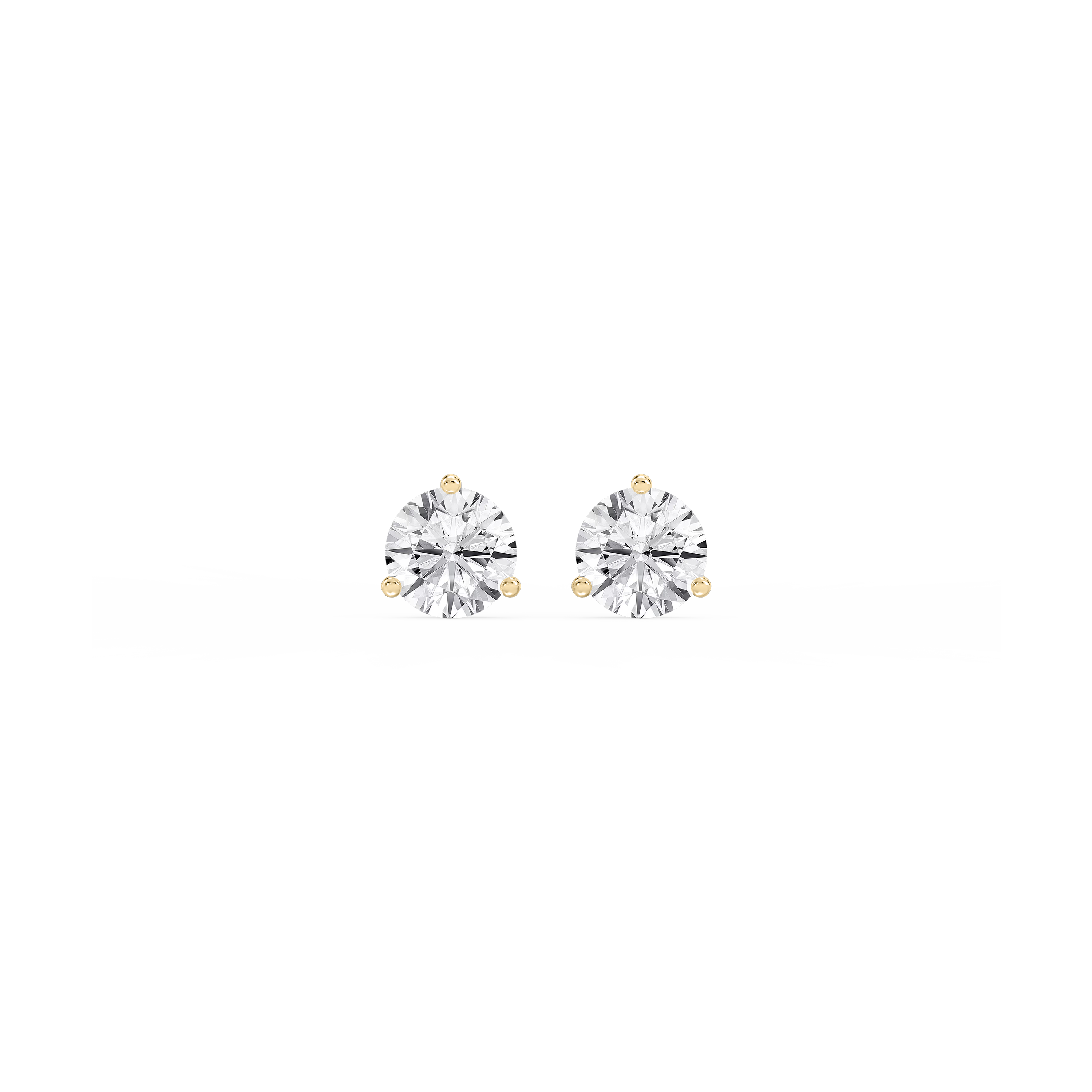 Lovea Martini Ohrstecker Steckverschluss – Rundschliff – Gelbgold
