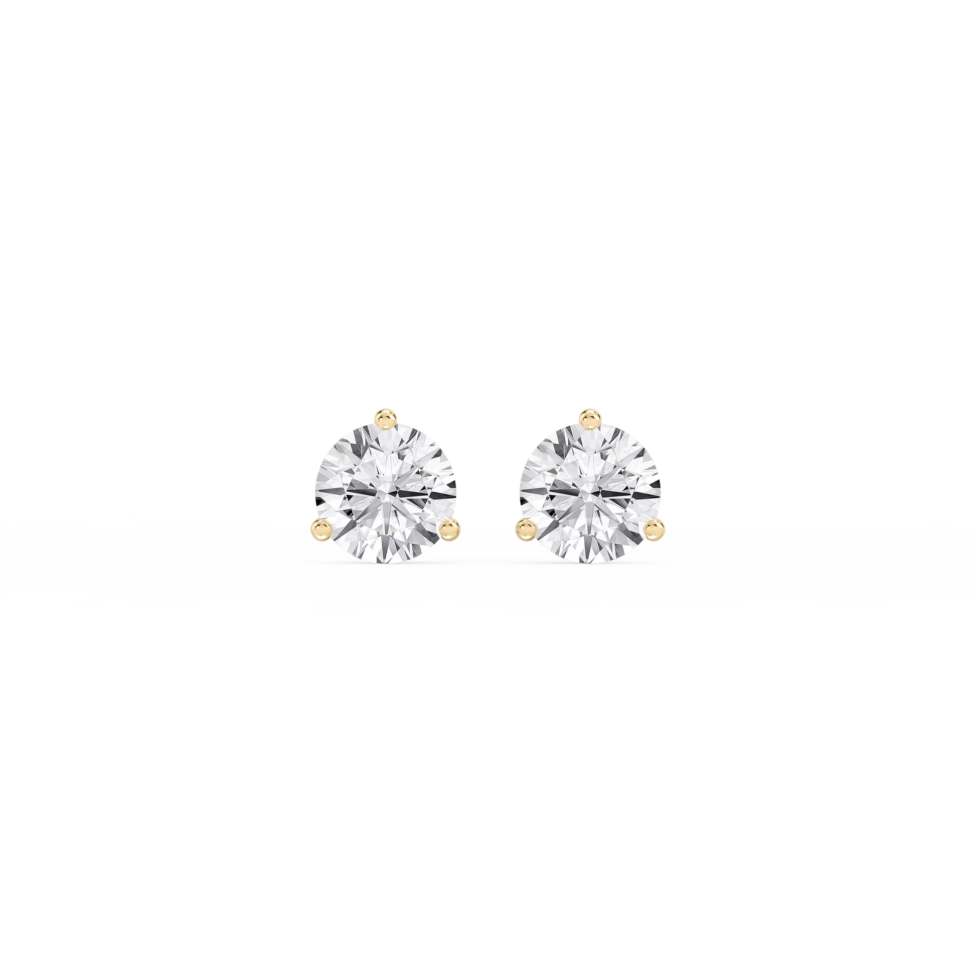 Lovea Martini Ohrstecker Steckverschluss – Rundschliff – Gelbgold