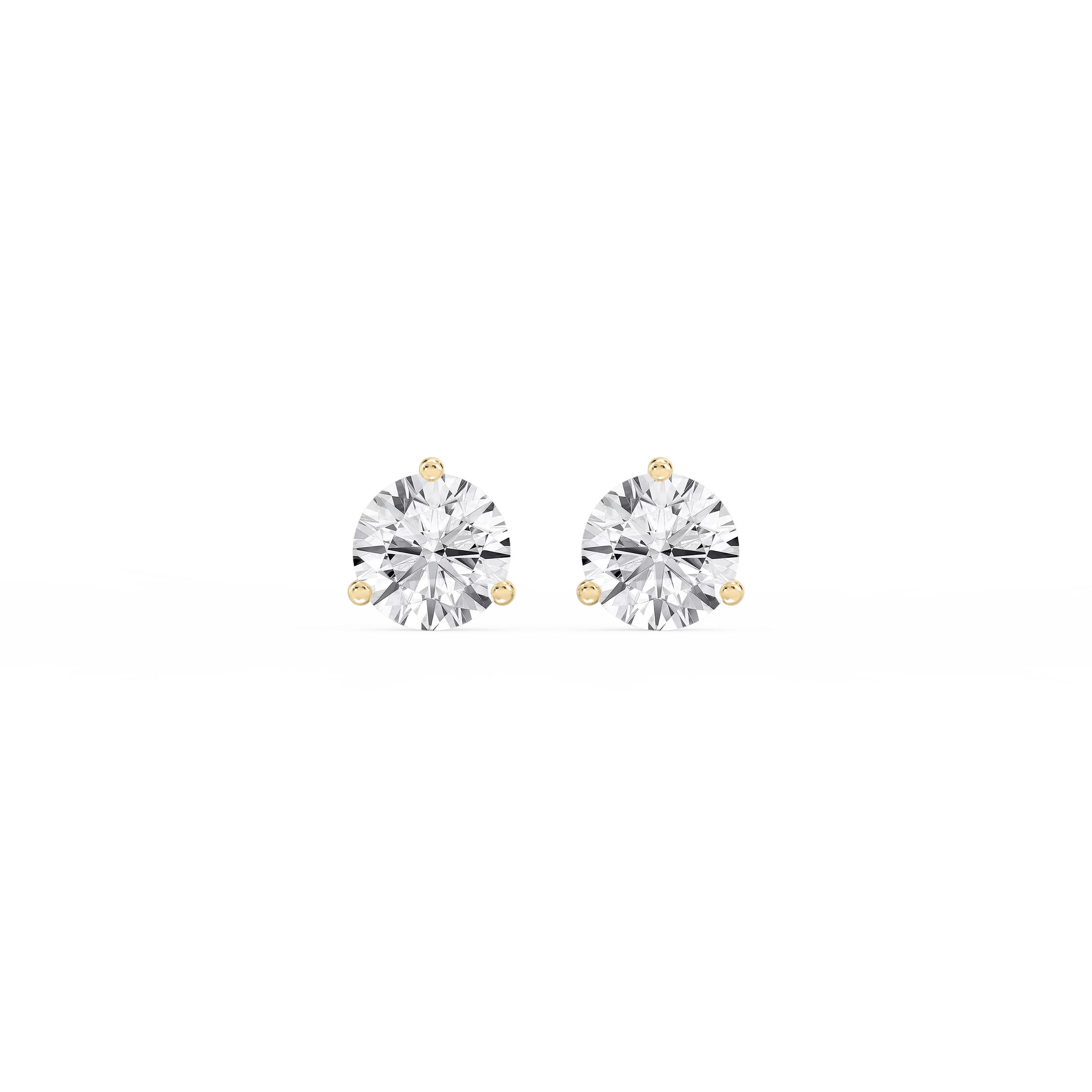 Lovea Martini Ohrstecker Steckverschluss – Rundschliff – Gelbgold