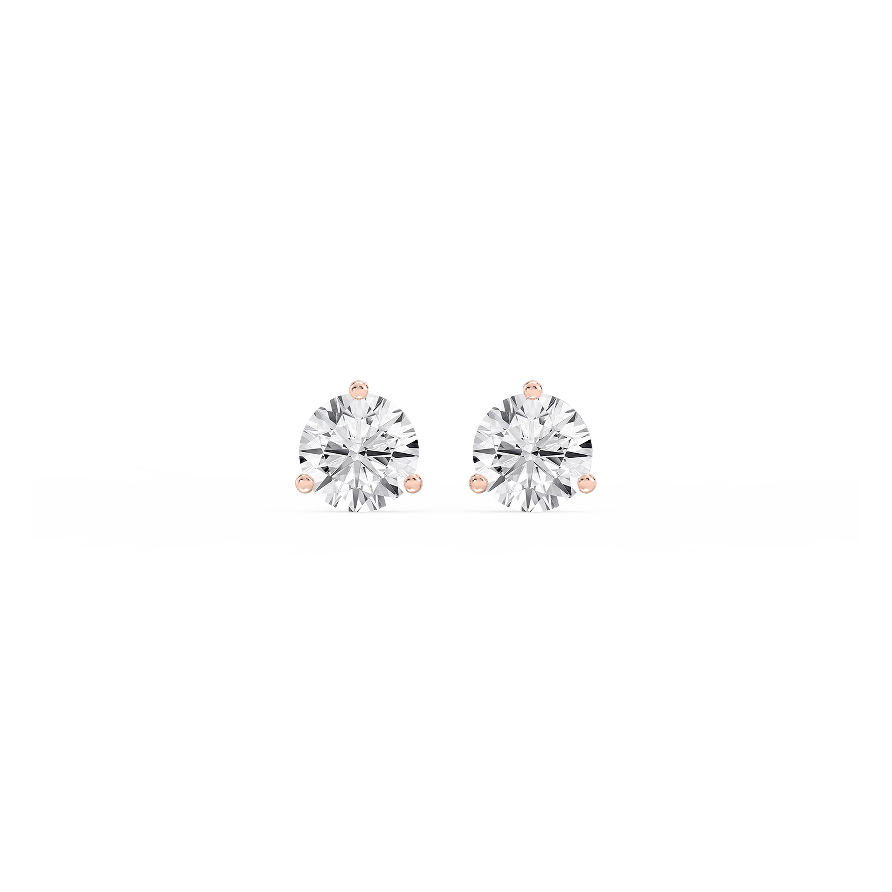Lovea Martini Ohrstecker Schraubverschluss – Rundschliff – Roségold