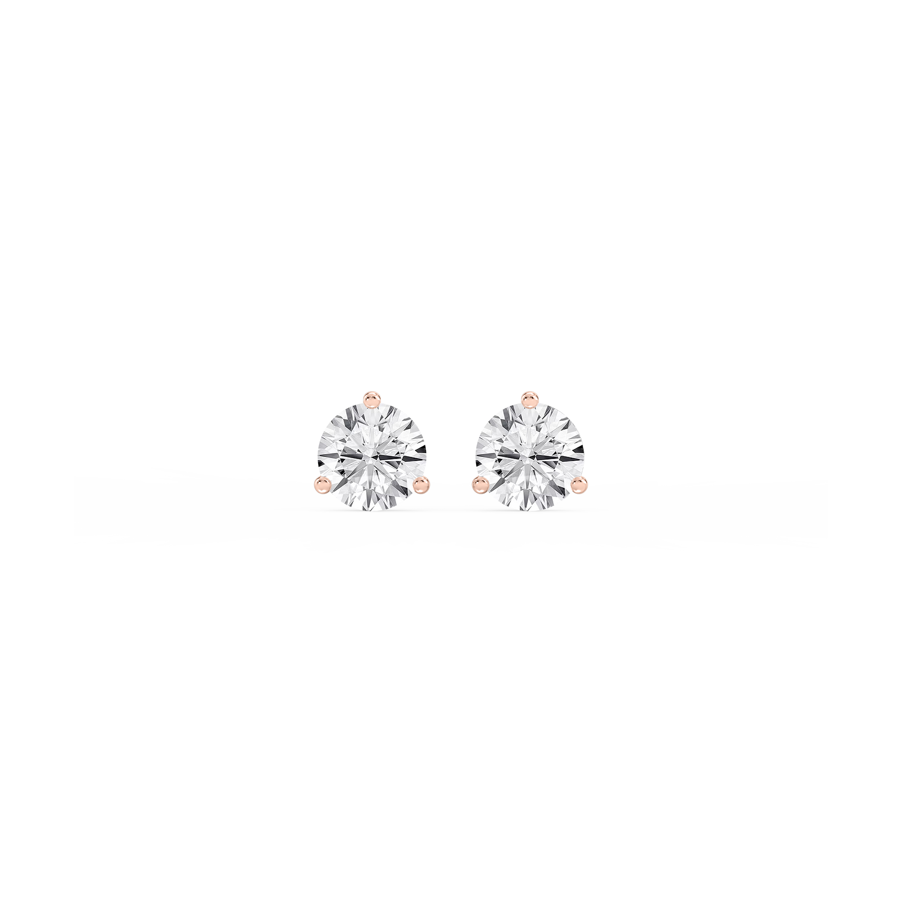 Lovea Martini Ohrstecker Schraubverschluss – Rundschliff – Roségold