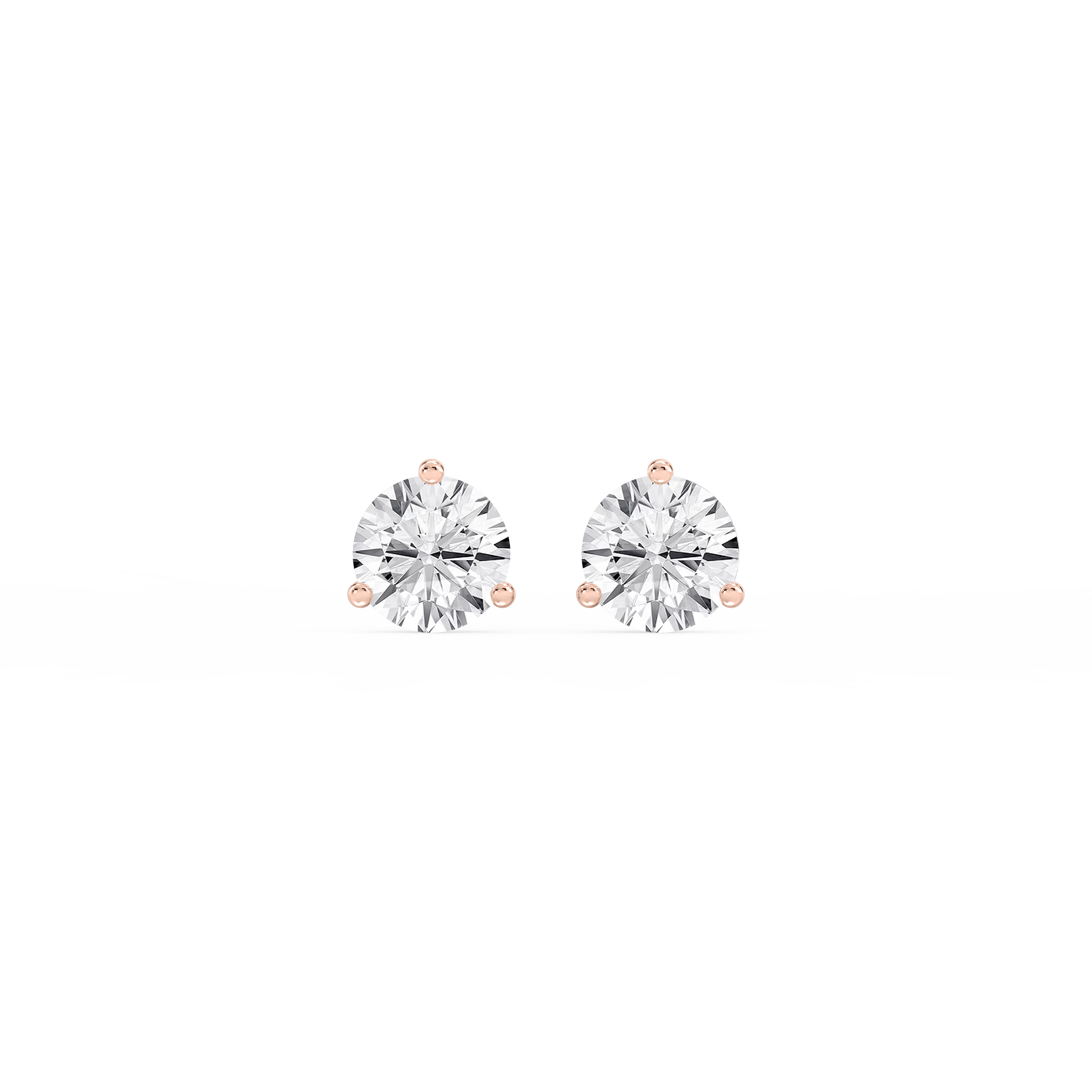 Lovea Martini Ohrstecker Schraubverschluss – Rundschliff – Roségold