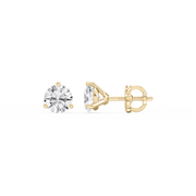 Lovea Martini Ohrstecker Schraubverschluss – Rundschliff – Gelbgold