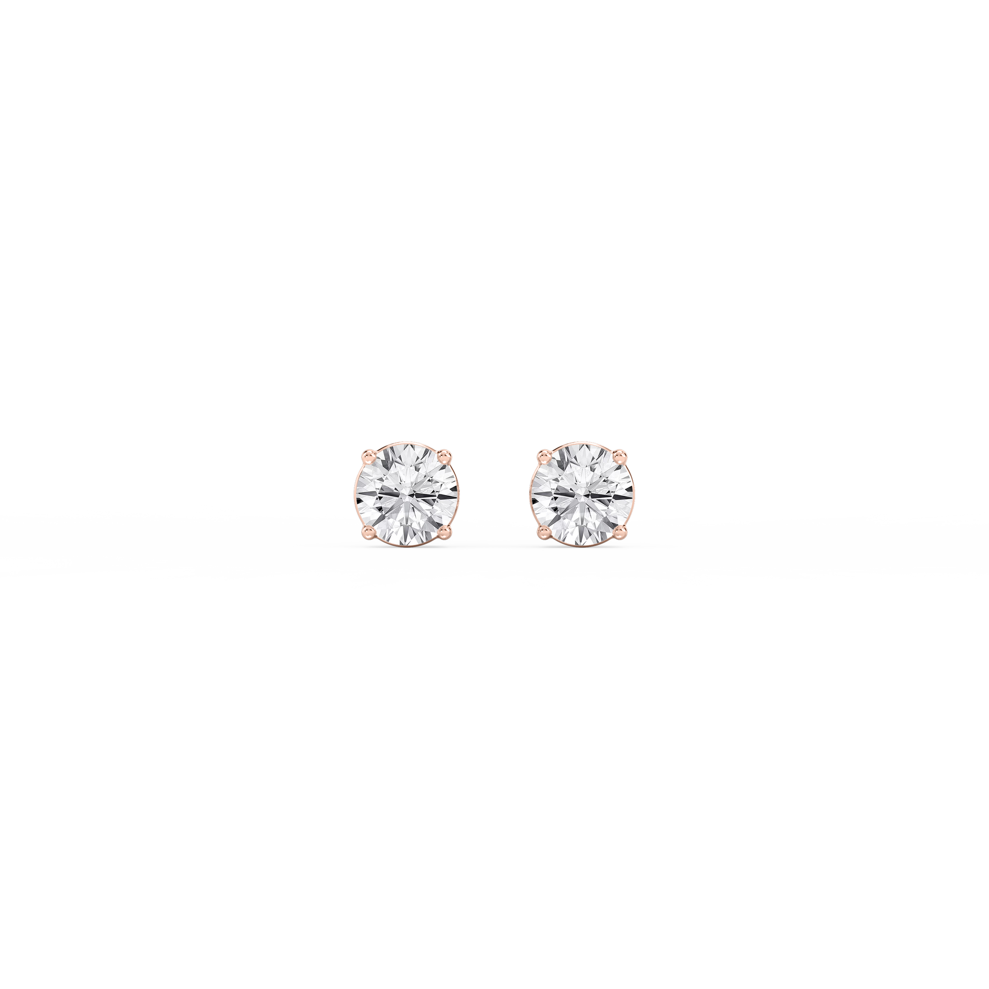 Lovea Classic Ohrstecker Steckverschluss – Rundschliff – Roségold