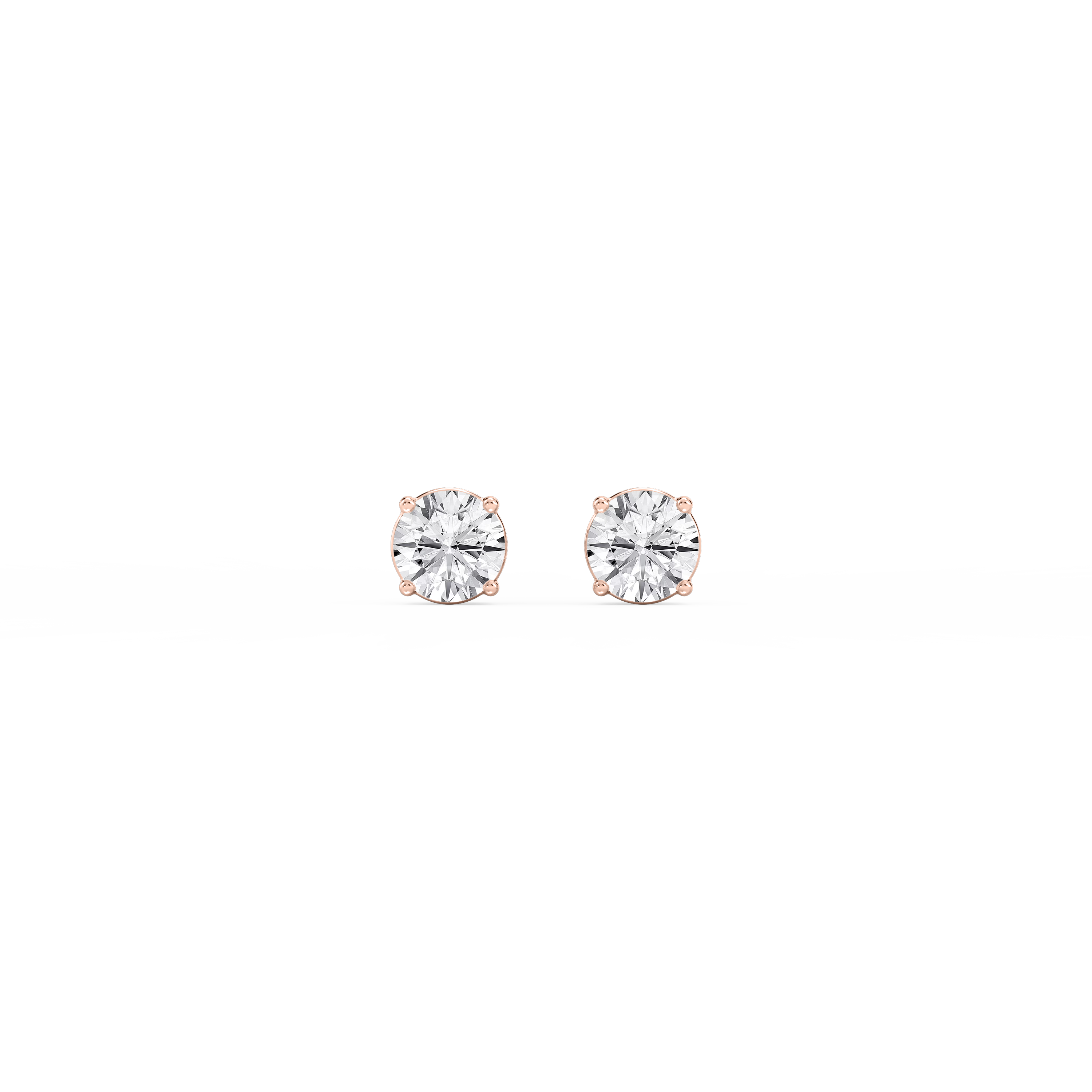 Lovea Classic Ohrstecker Steckverschluss – Rundschliff – Roségold