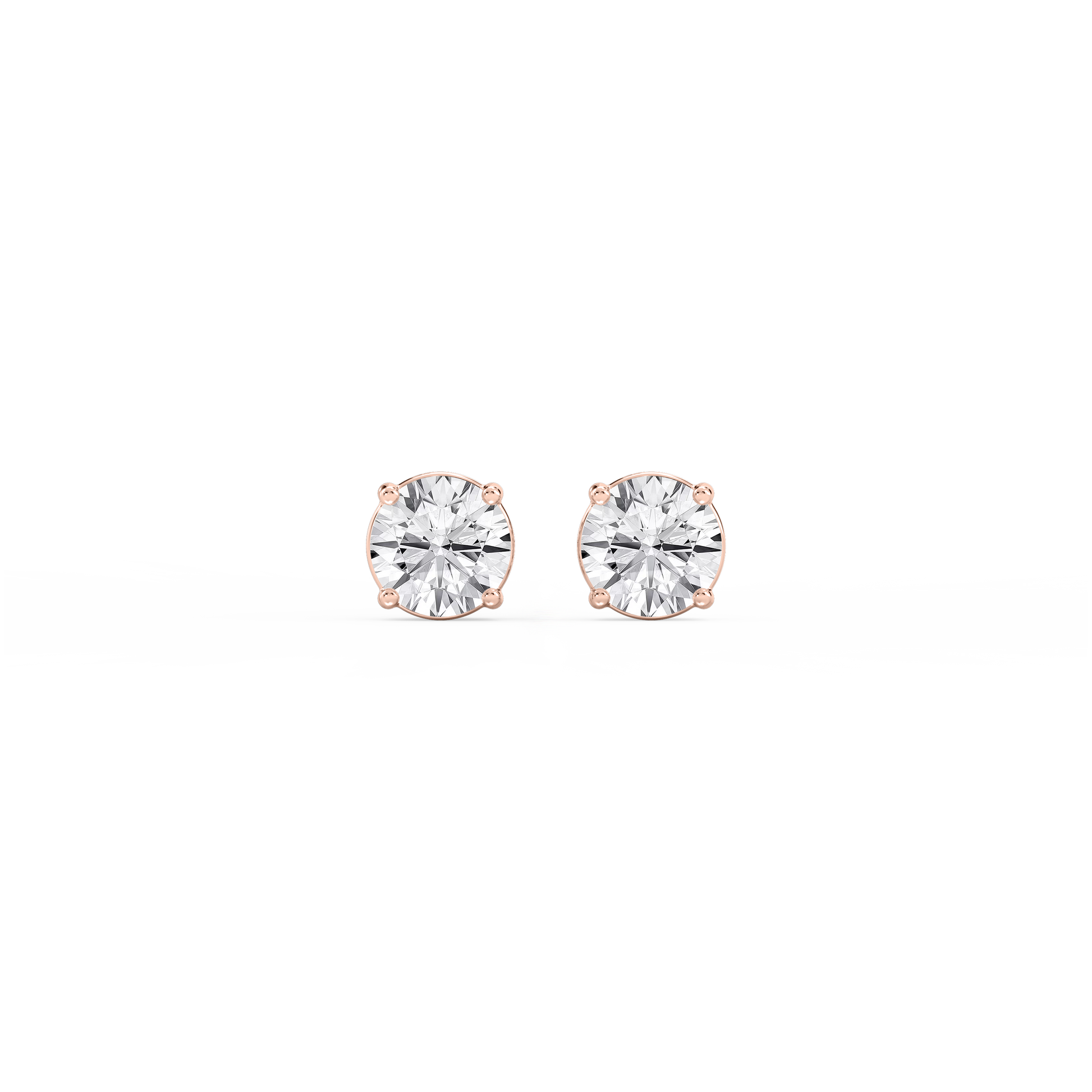Lovea Classic Ohrstecker Steckverschluss – Rundschliff – Roségold