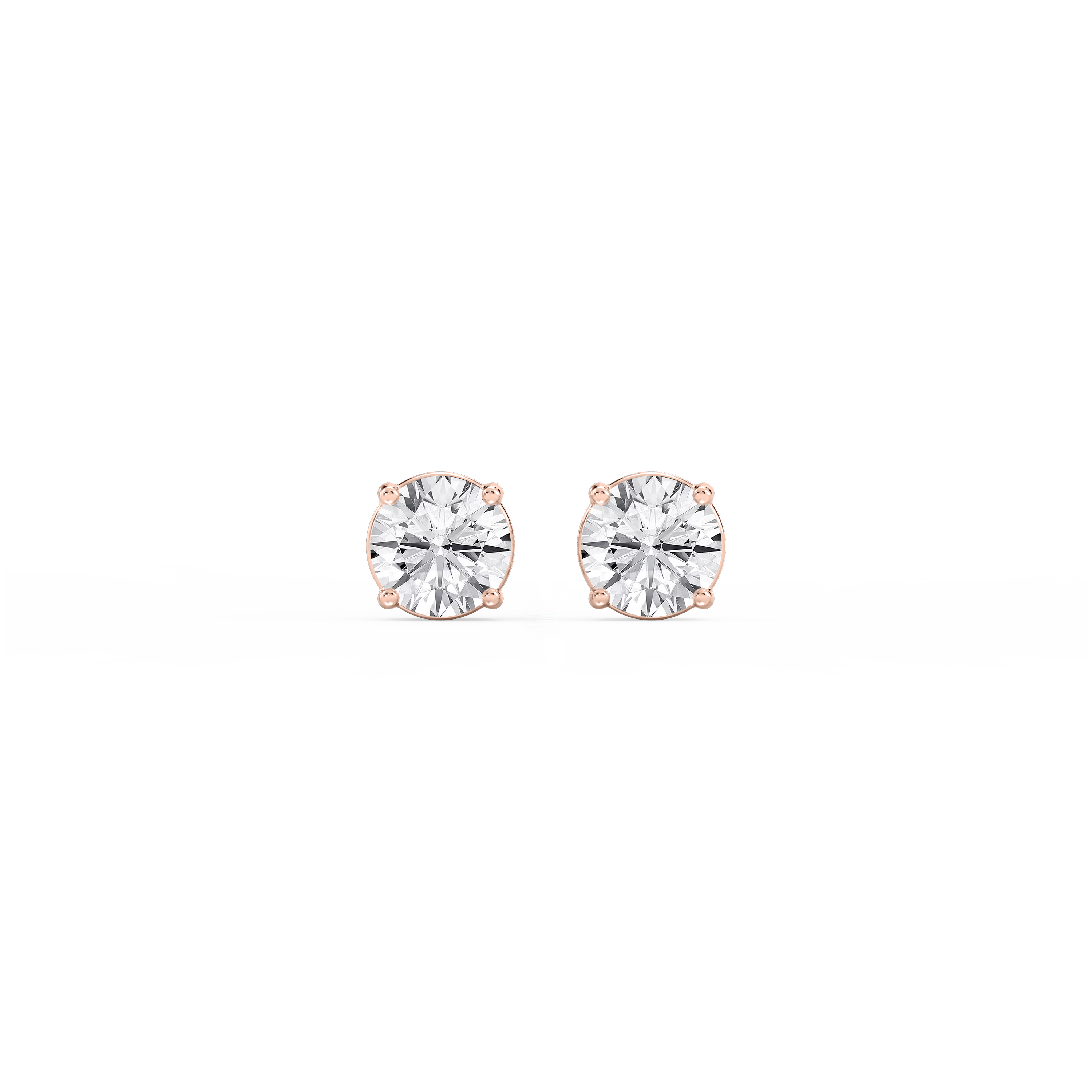 Lovea Classic Ohrstecker Steckverschluss – Rundschliff – Roségold
