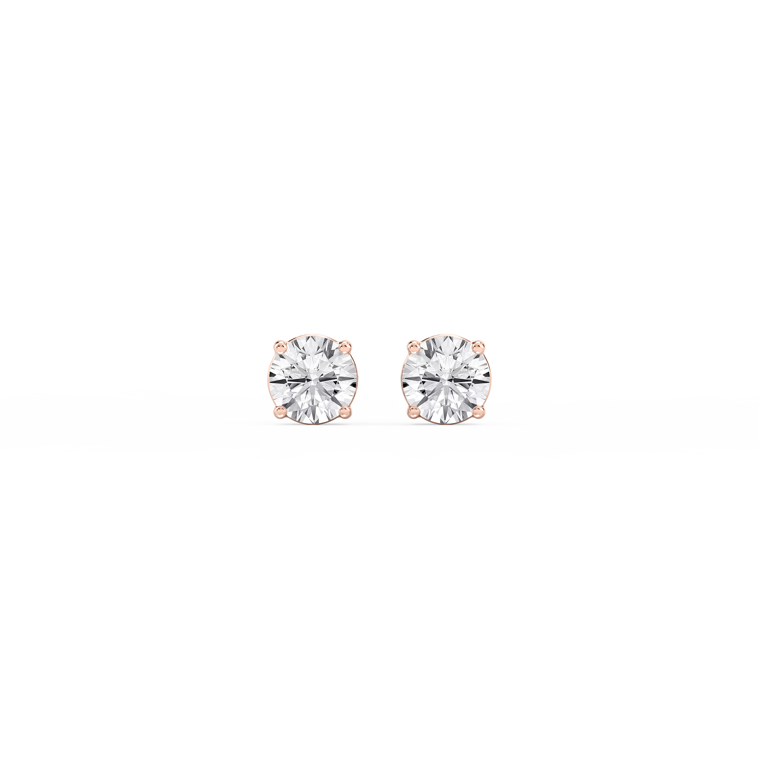 Lovea Classic Ohrstecker Steckverschluss – Rundschliff – Roségold