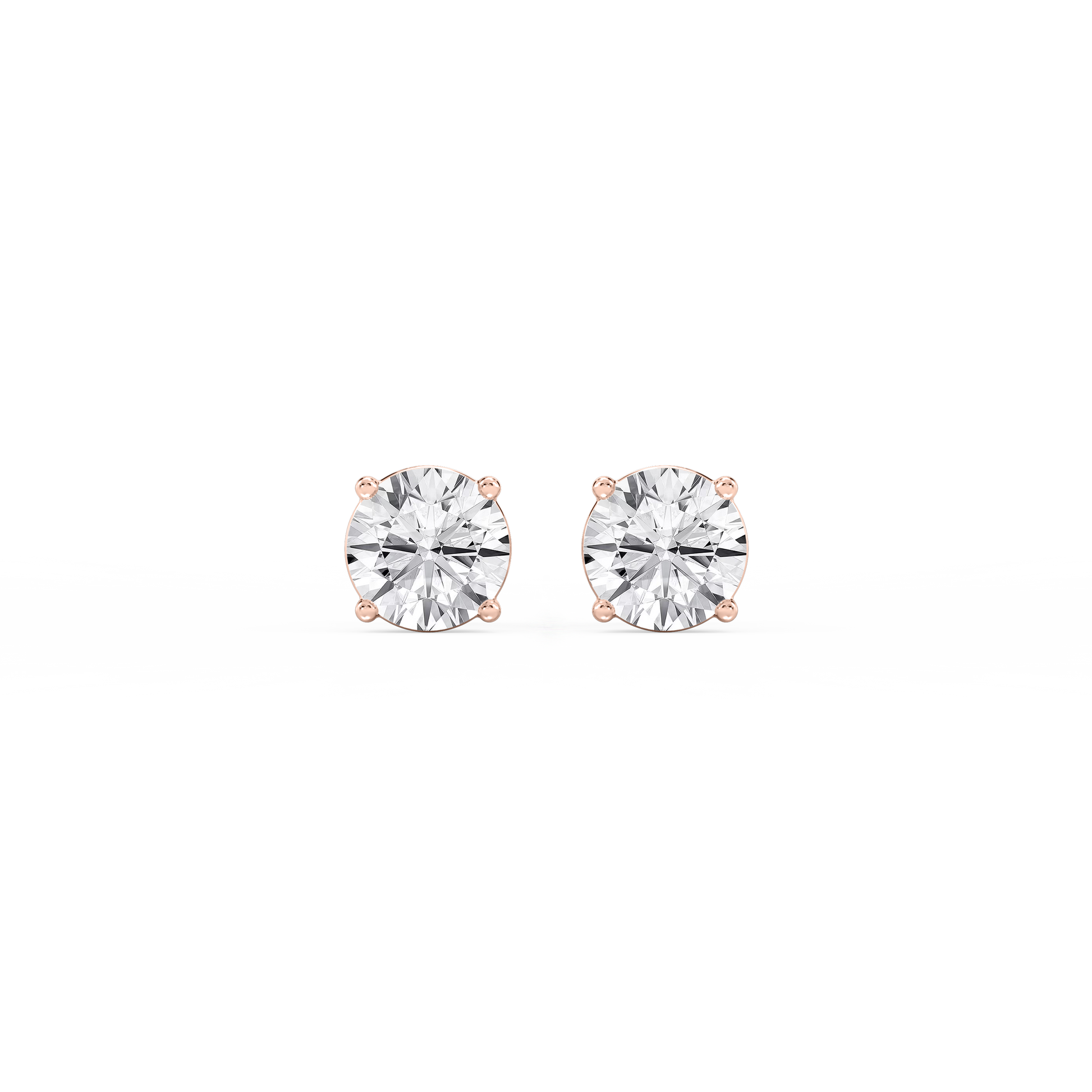 Lovea Classic Ohrstecker Steckverschluss – Rundschliff – Roségold