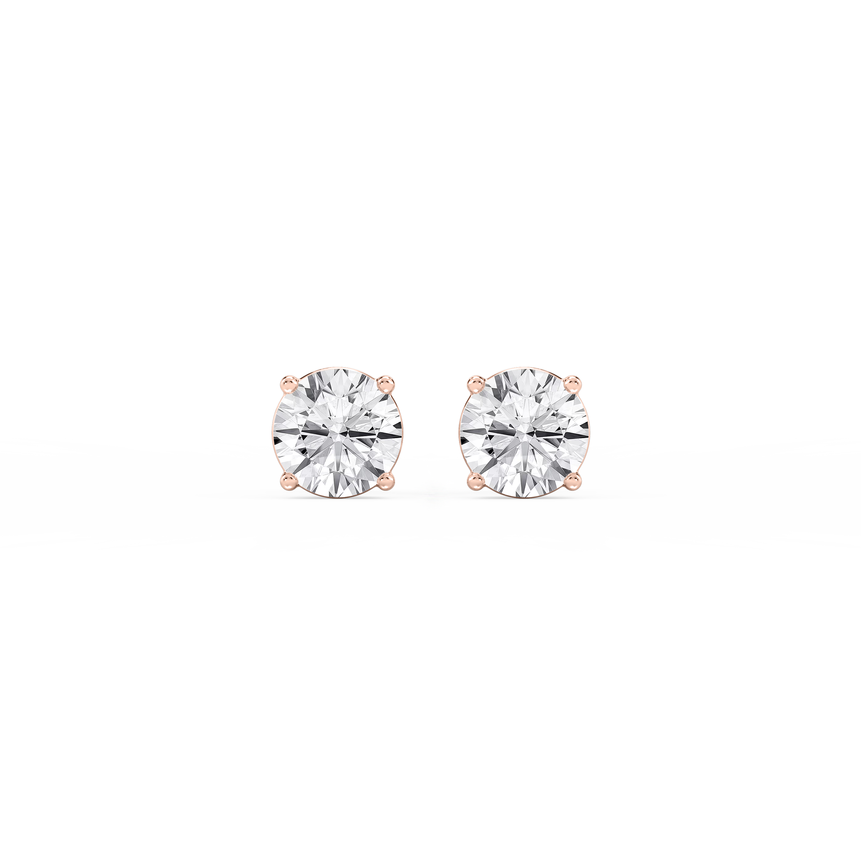 Lovea Classic Ohrstecker Steckverschluss – Rundschliff – Roségold
