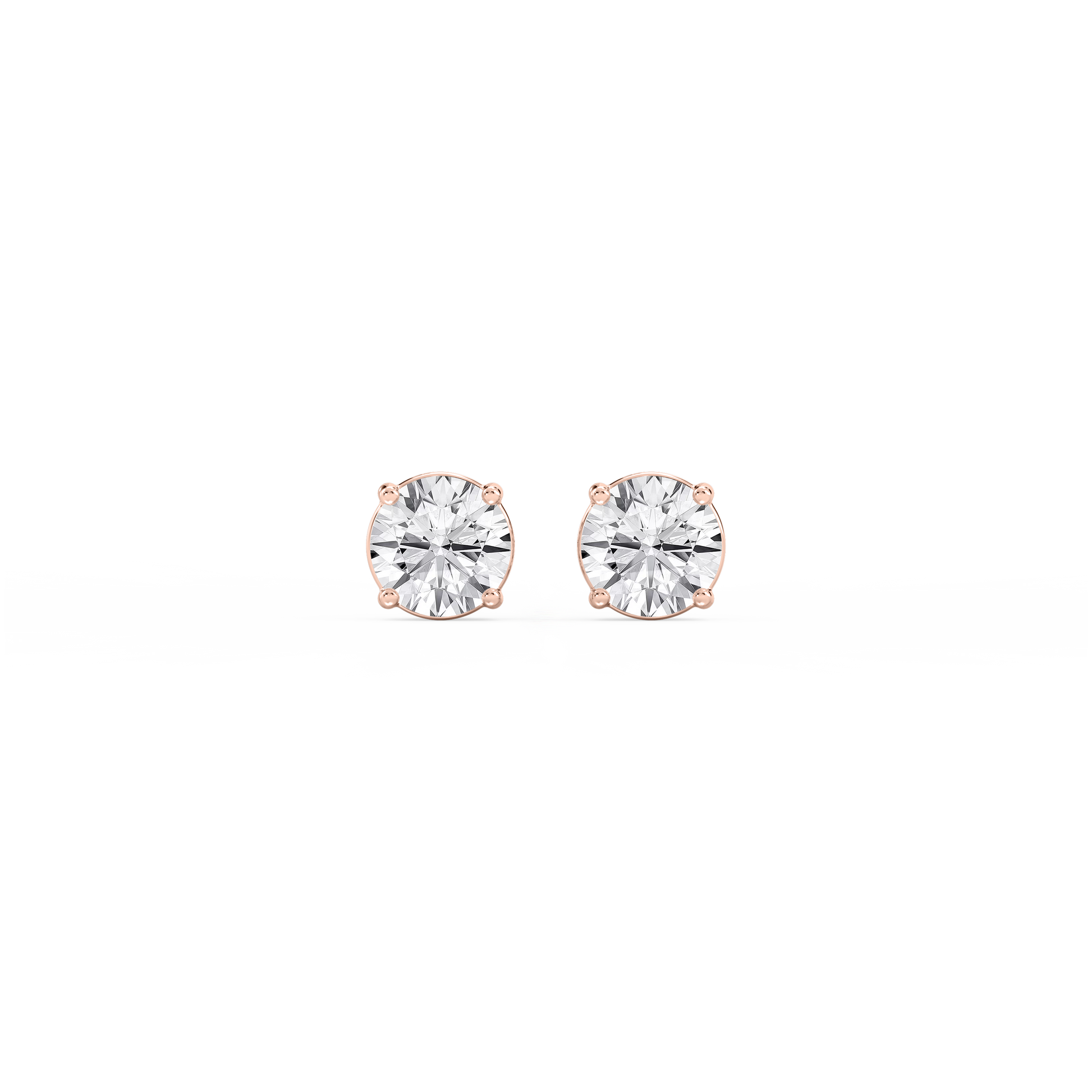 Lovea Classic Ohrstecker Schraubverschluss – Rundschliff – Roségold