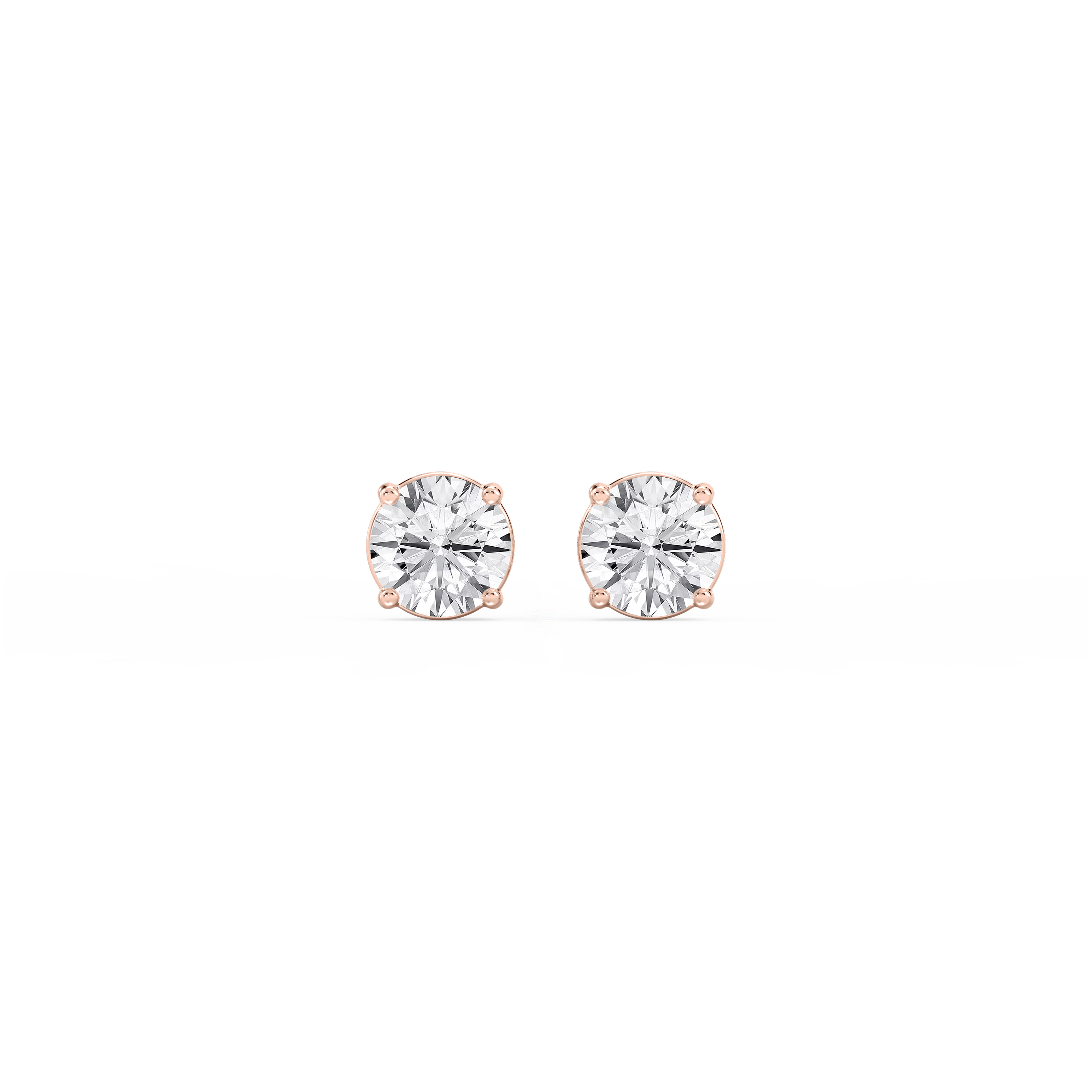 Lovea Classic Ohrstecker Schraubverschluss – Rundschliff – Roségold