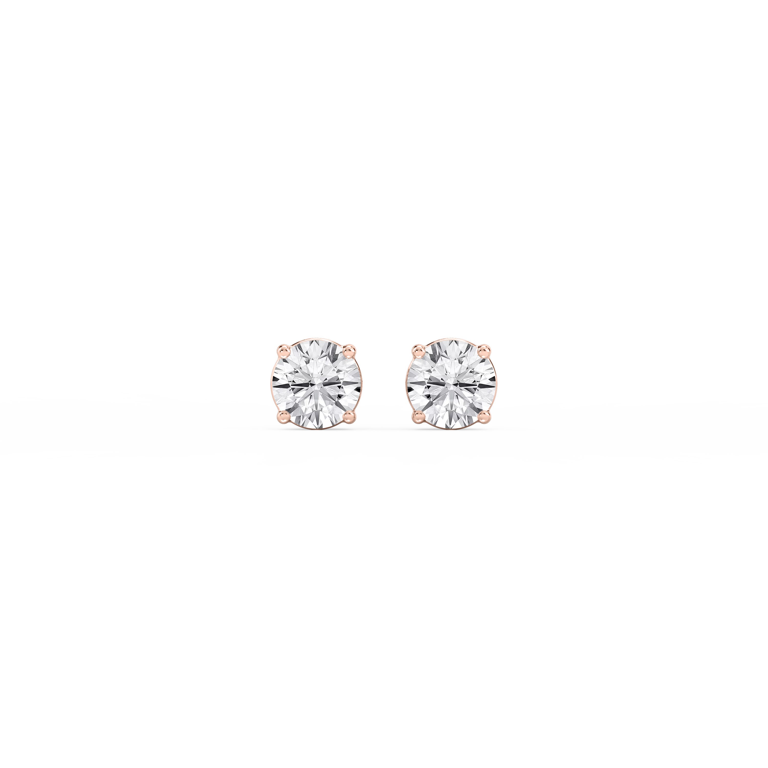 Lovea Classic Ohrstecker Schraubverschluss – Rundschliff – Roségold