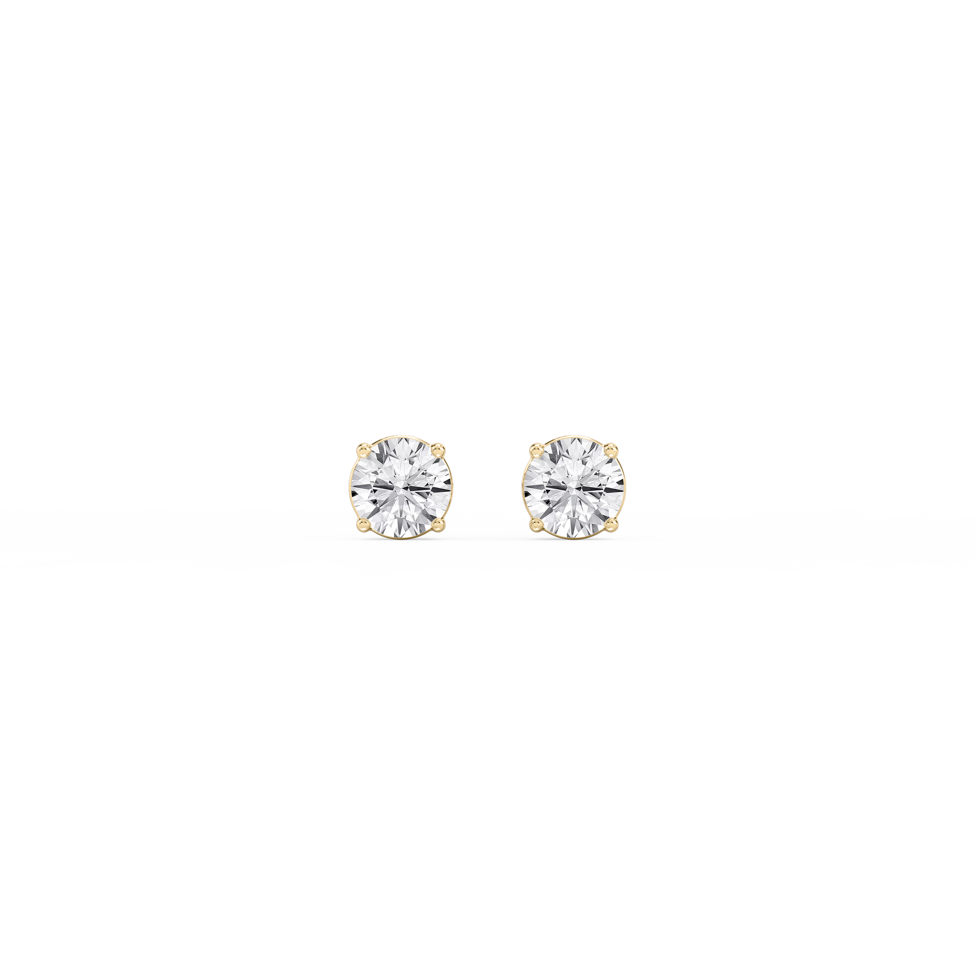 Lovea Classic Ohrstecker Schraubverschluss – Rundschliff – Gelbgold