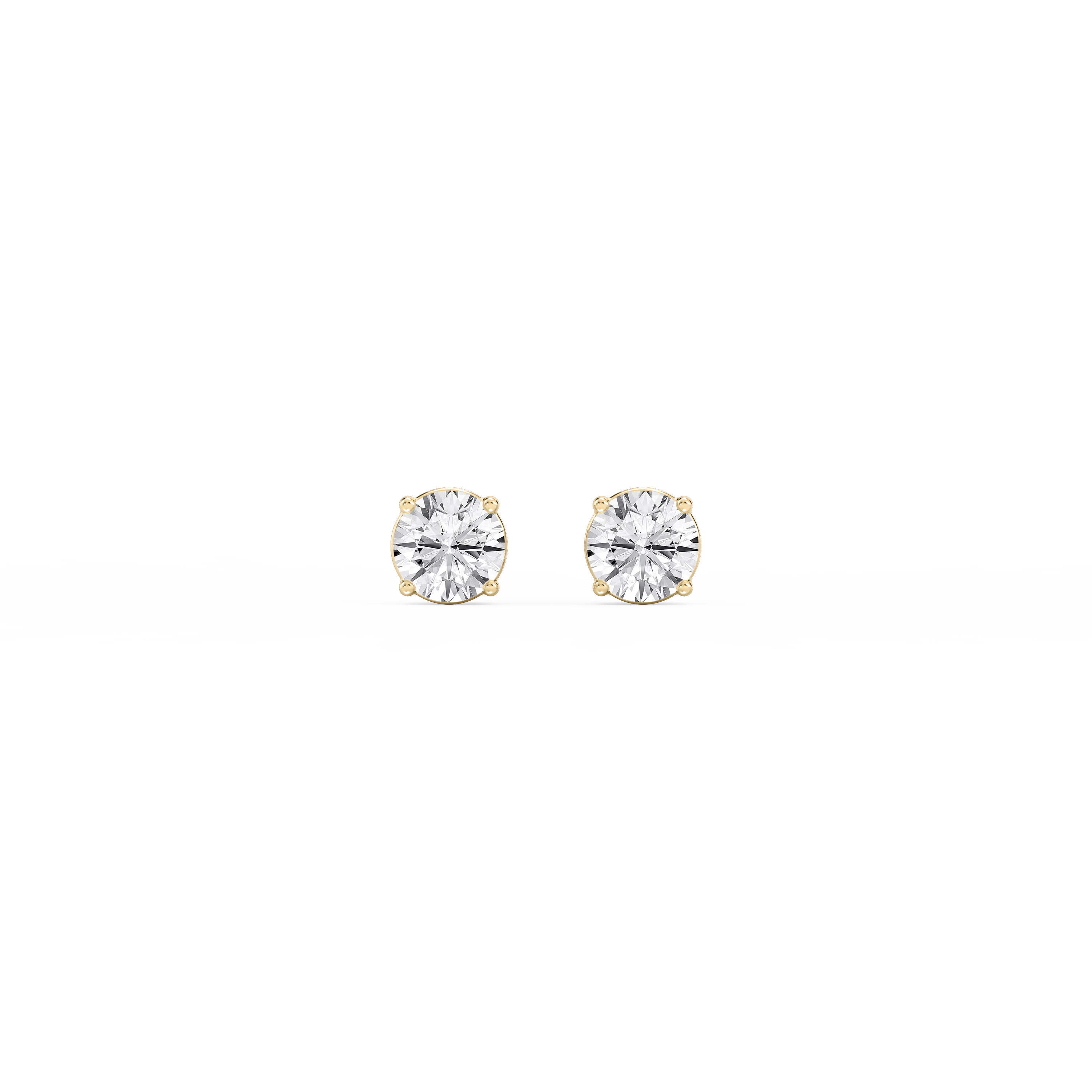 Lovea Classic Ohrstecker Schraubverschluss – Rundschliff – Gelbgold