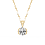 Lovea Bezel Anhänger – Rundschliff – Gelbgold
