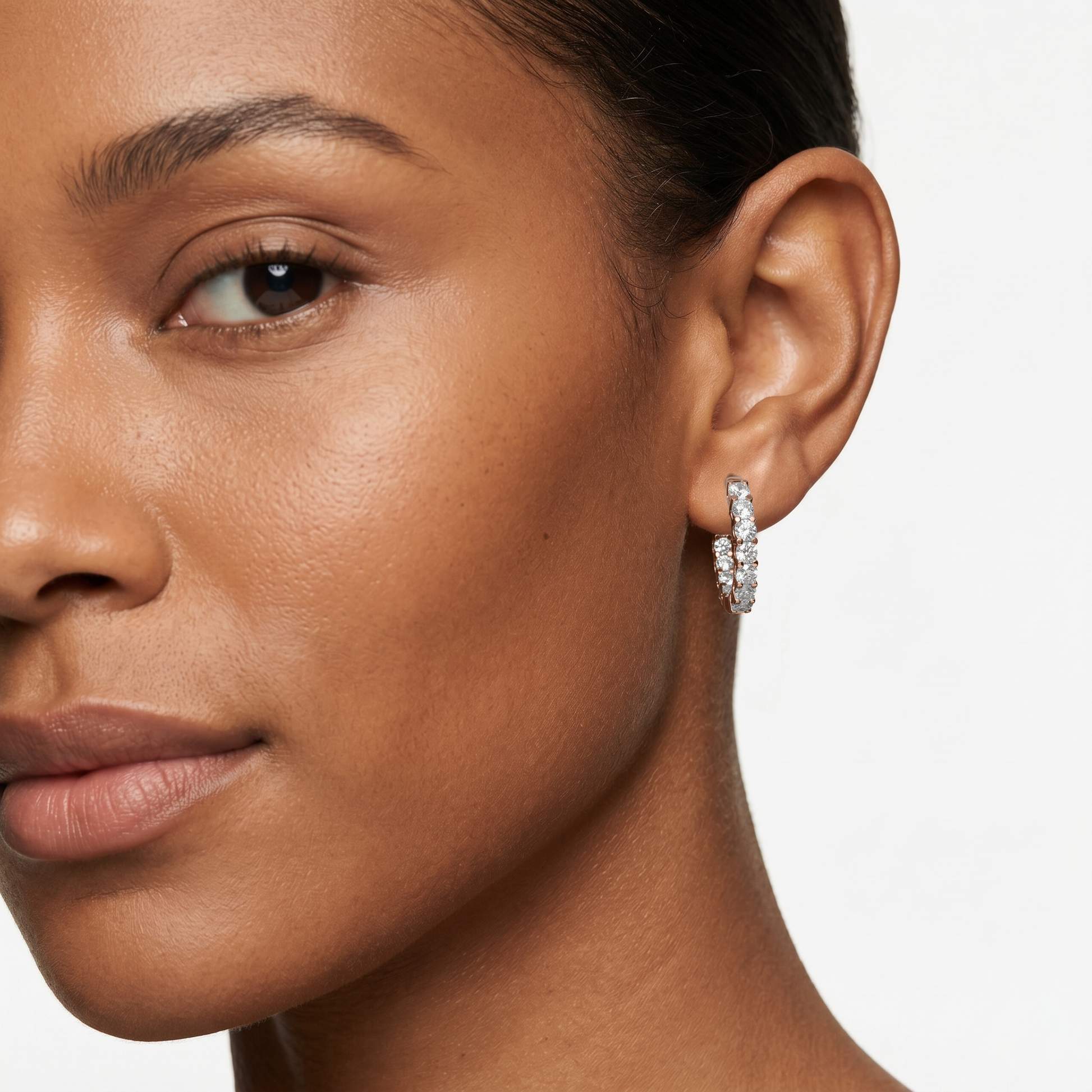 Lovea Inside-Out Creolen – Rundschliff – Roségold
