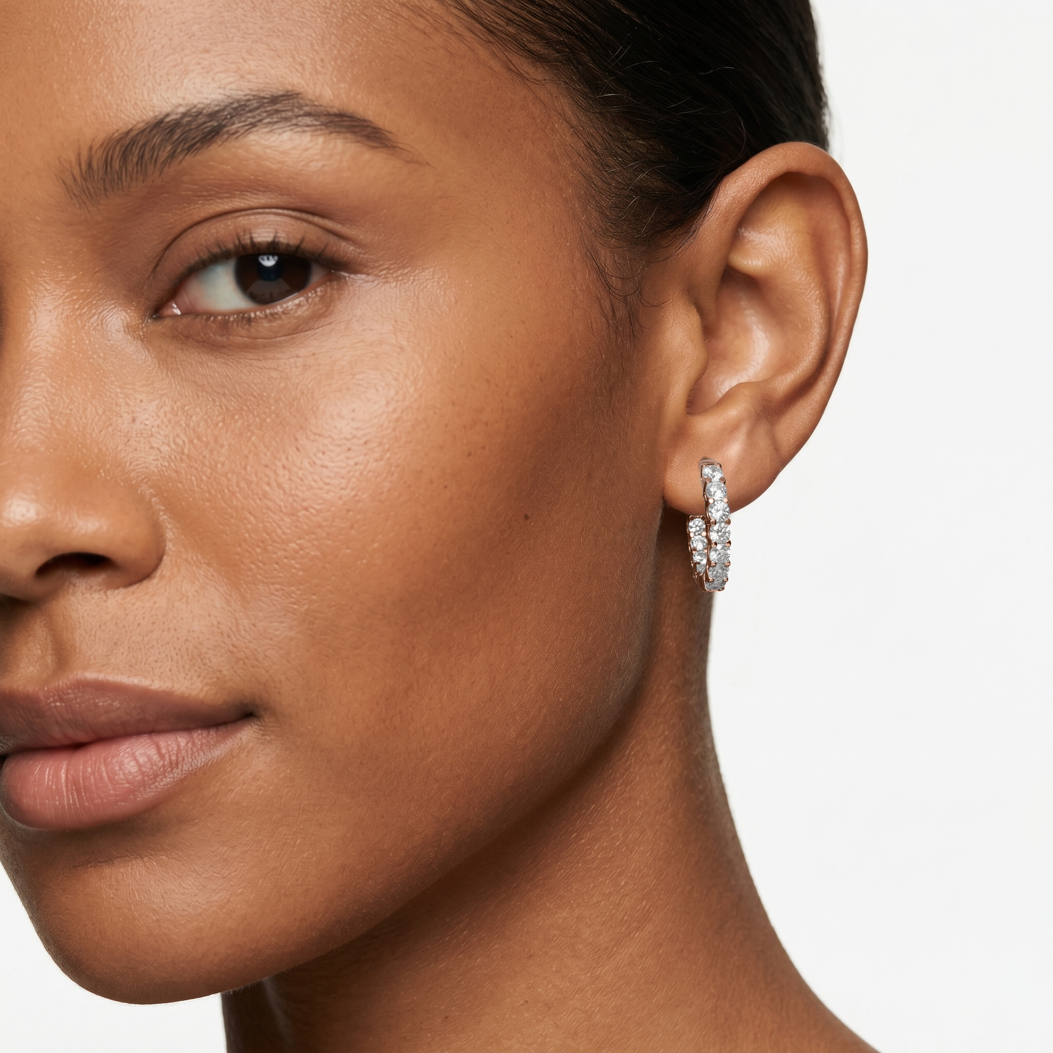 Lovea Inside-Out Creolen – Rundschliff – Roségold