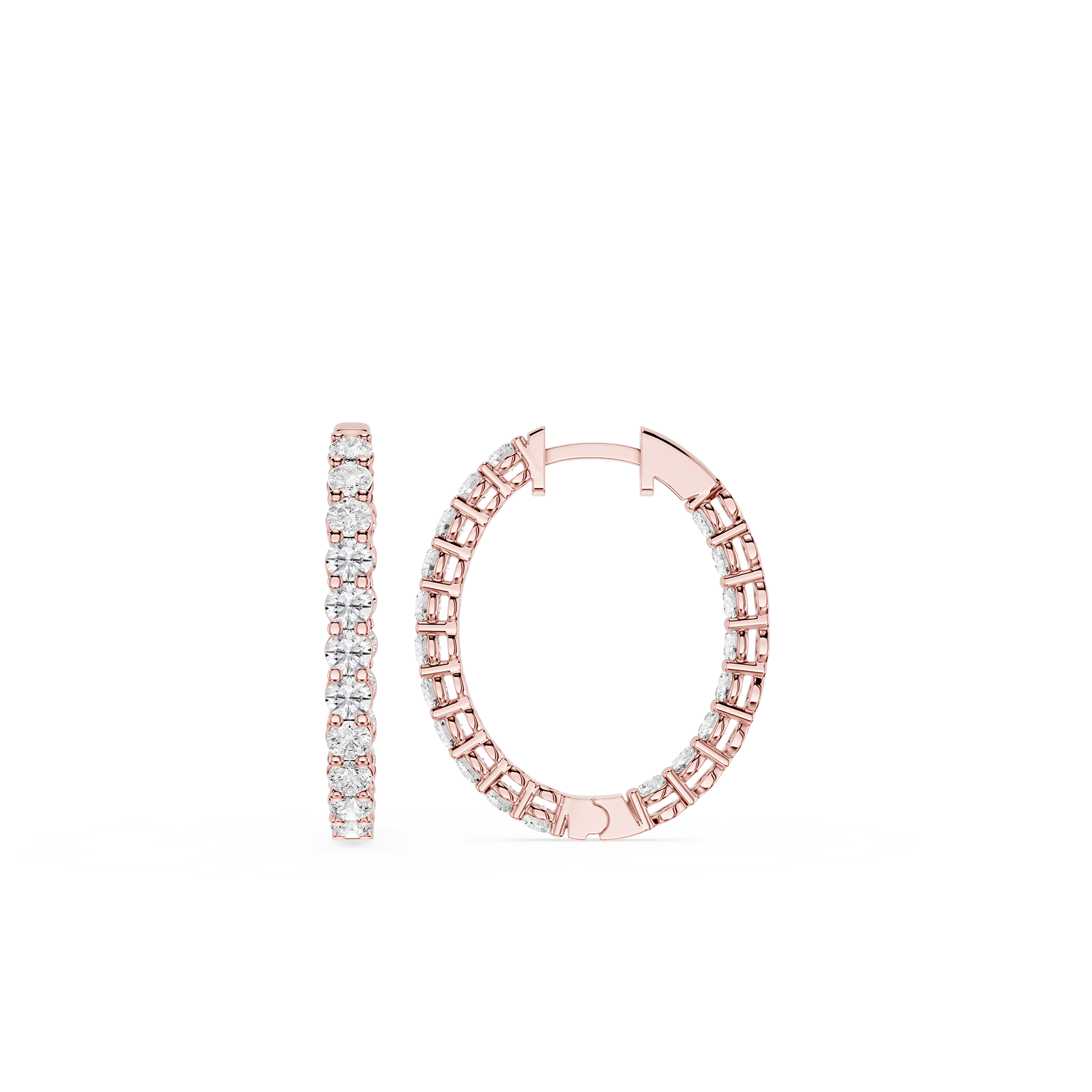 Lovea Inside-Out Creolen – Rundschliff – Roségold