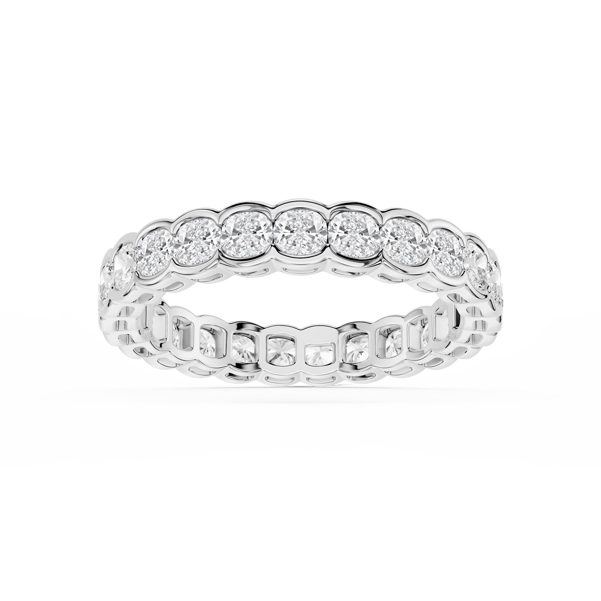 Lovea Serena Eternity Ring Kissenschliff – Weißgold