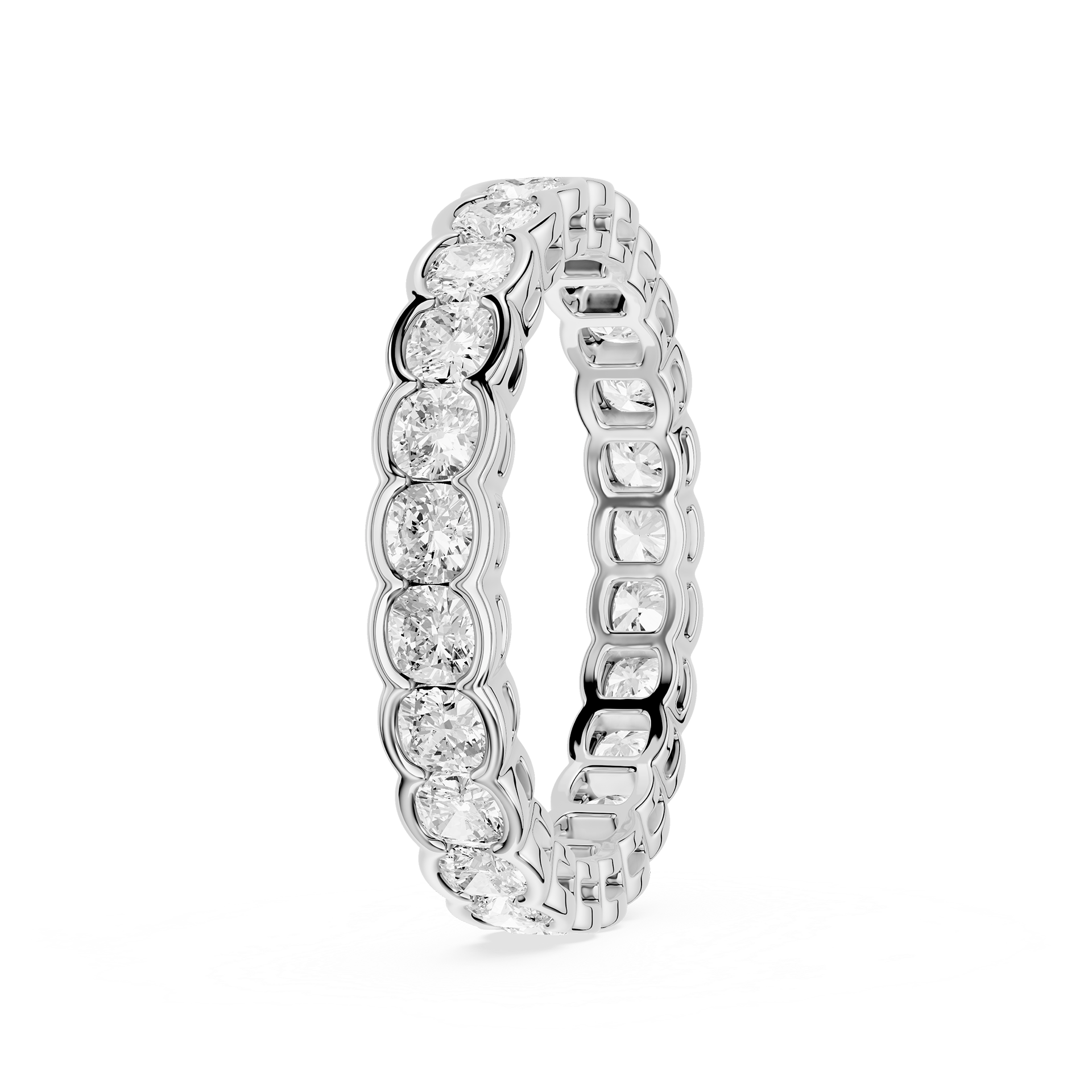 Lovea Serena Eternity Ring Kissenschliff – Weißgold