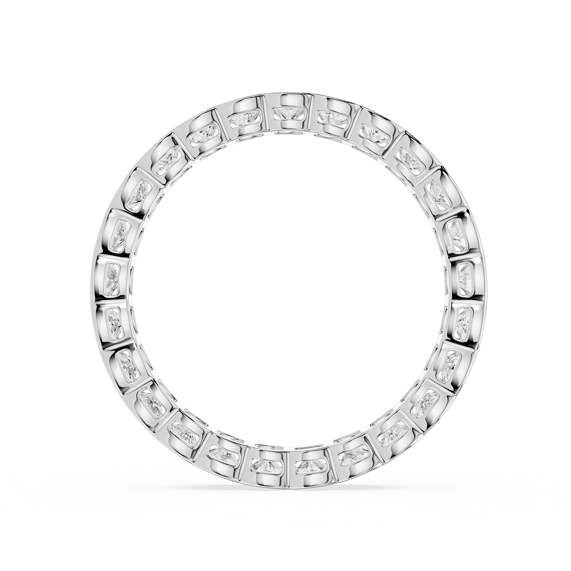Lovea Serena Eternity Ring Kissenschliff – Weißgold