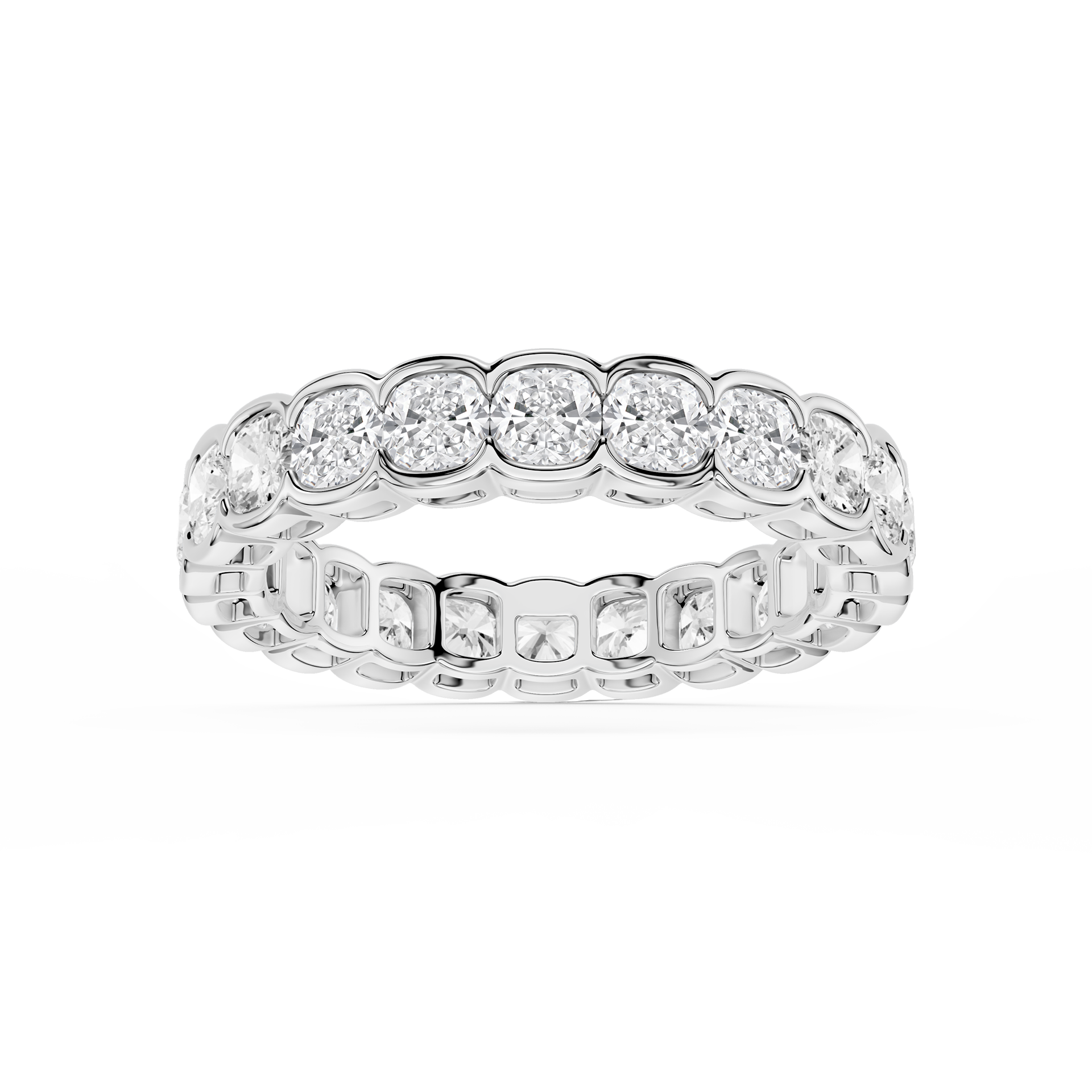 Lovea Serena Eternity Ring Kissenschliff – Weißgold