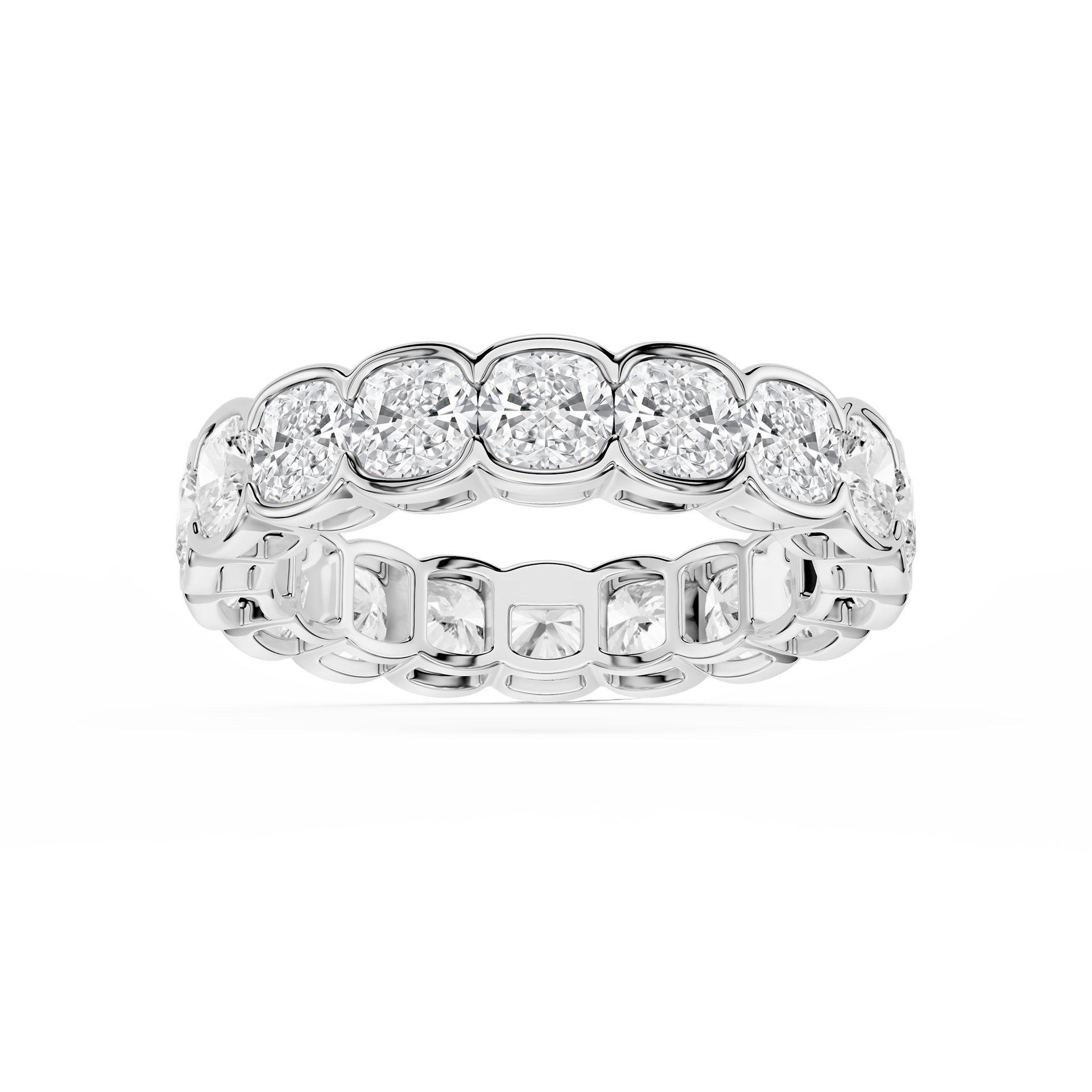 Lovea Serena Eternity Ring Kissenschliff – Weißgold