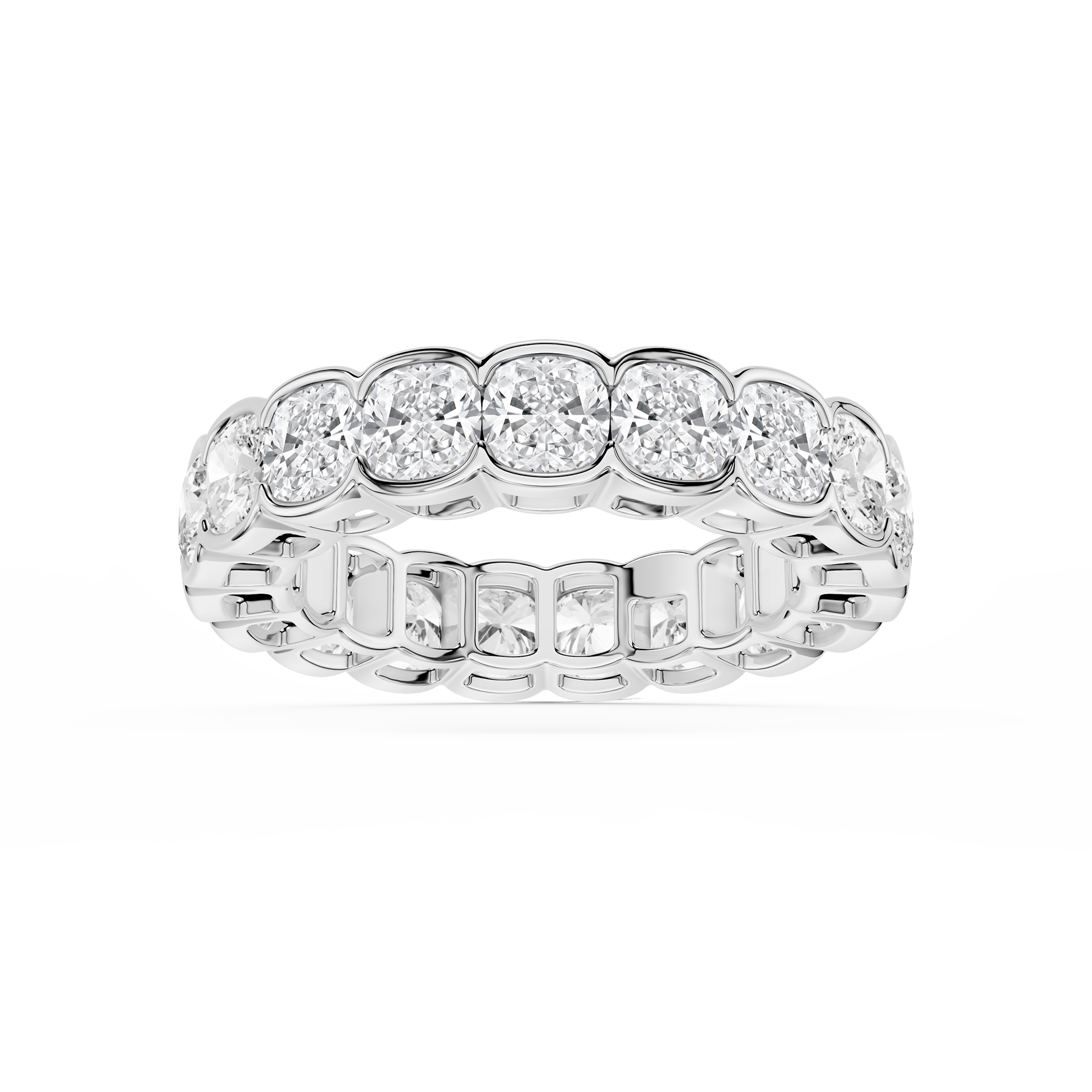 Lovea Serena Eternity Ring Kissenschliff – Weißgold