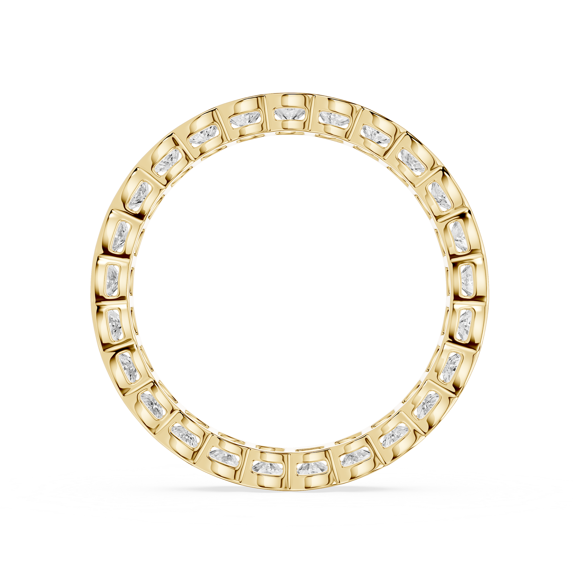 Lovea Serena Eternity Ring Kissenschliff – Gelbgold