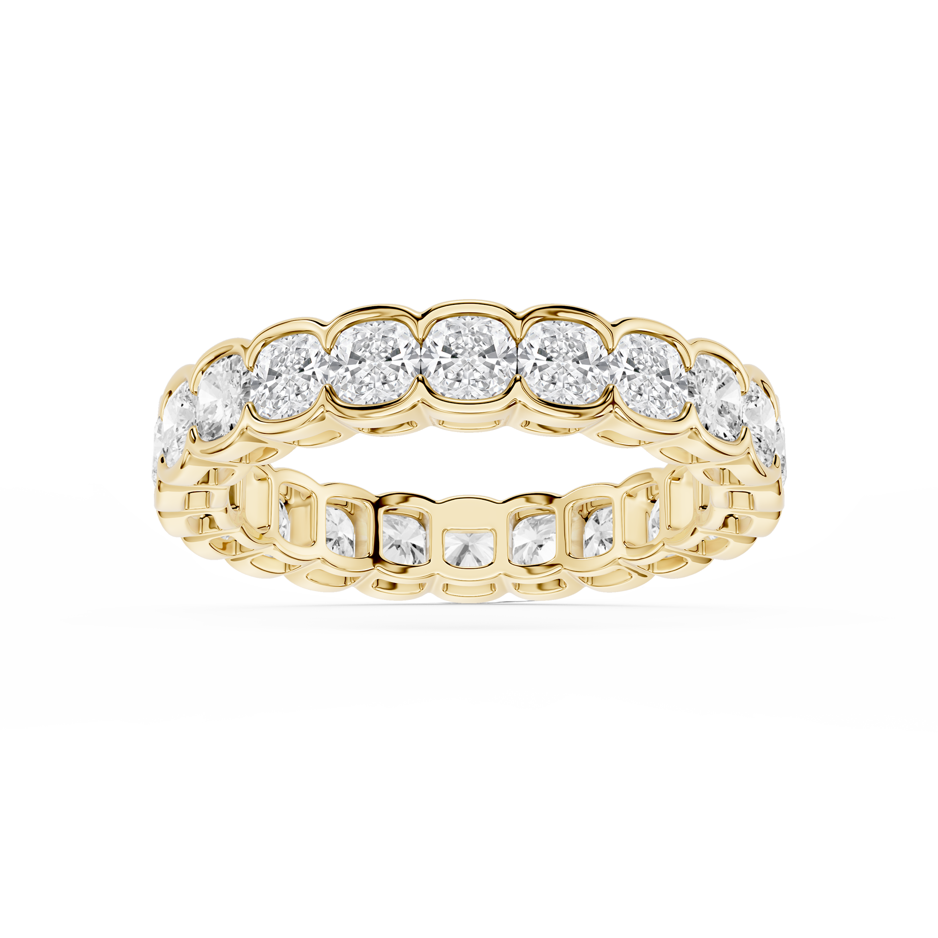 Lovea Serena Eternity Ring Kissenschliff – Gelbgold