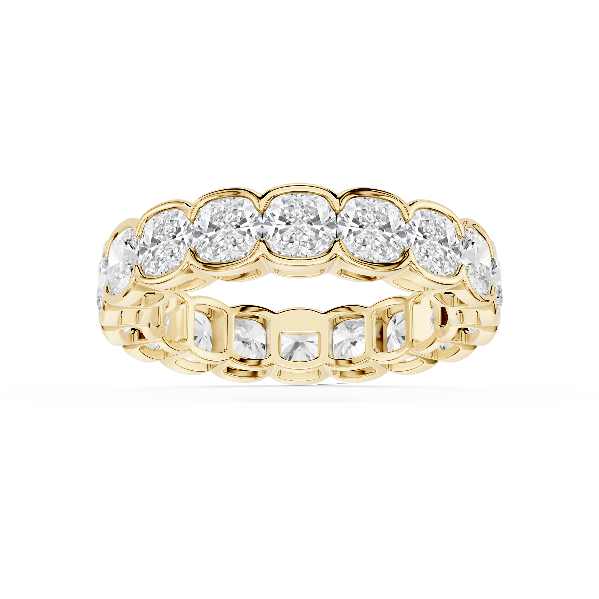 Lovea Serena Eternity Ring Kissenschliff – Gelbgold