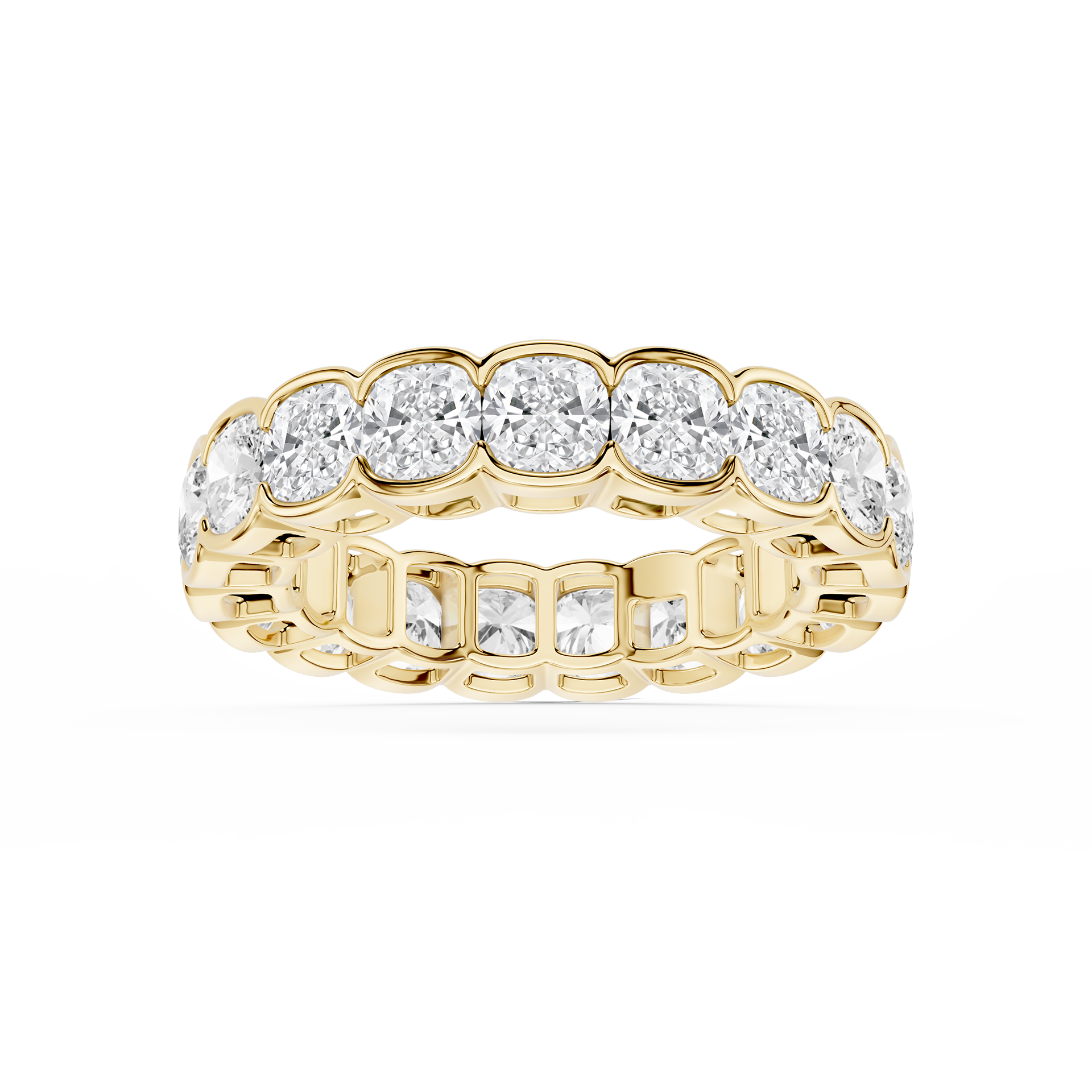 Lovea Serena Eternity Ring Kissenschliff – Gelbgold