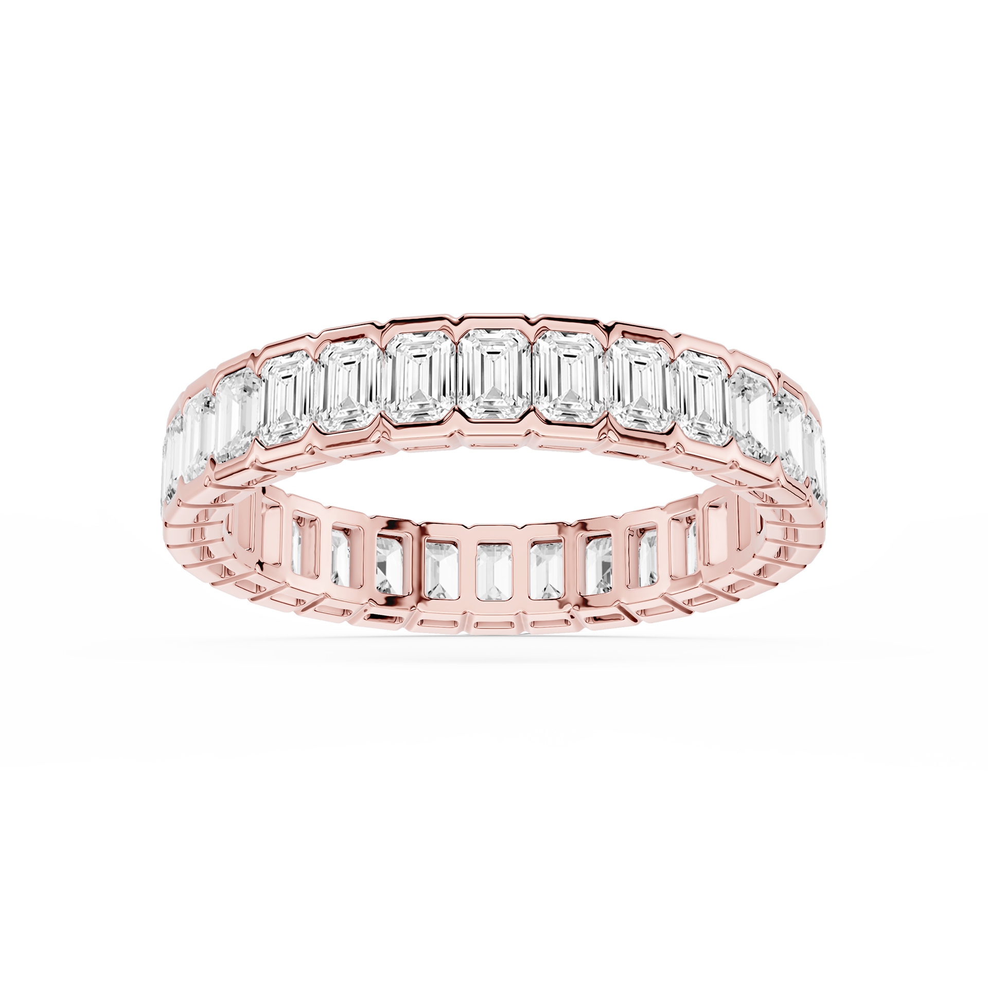 Lovea Serena Eternity Ring Smaragdschliff – Roségold