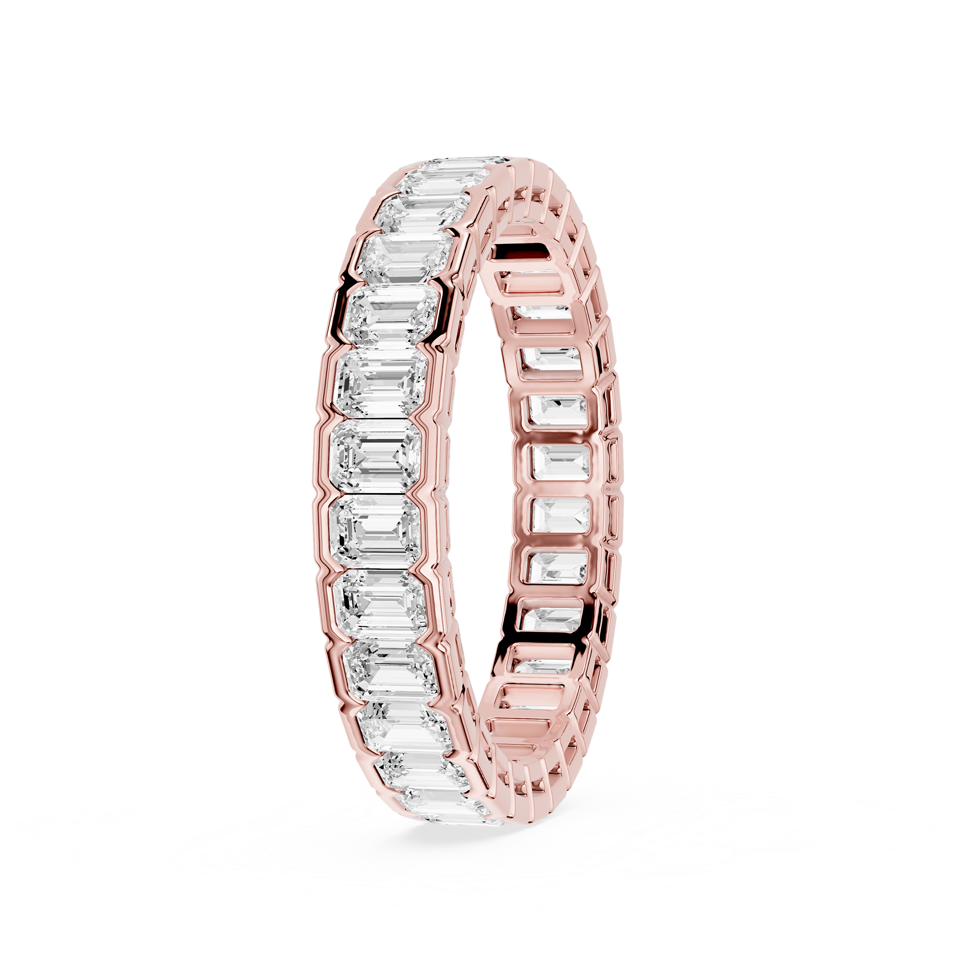 Lovea Serena Eternity Ring Smaragdschliff – Roségold