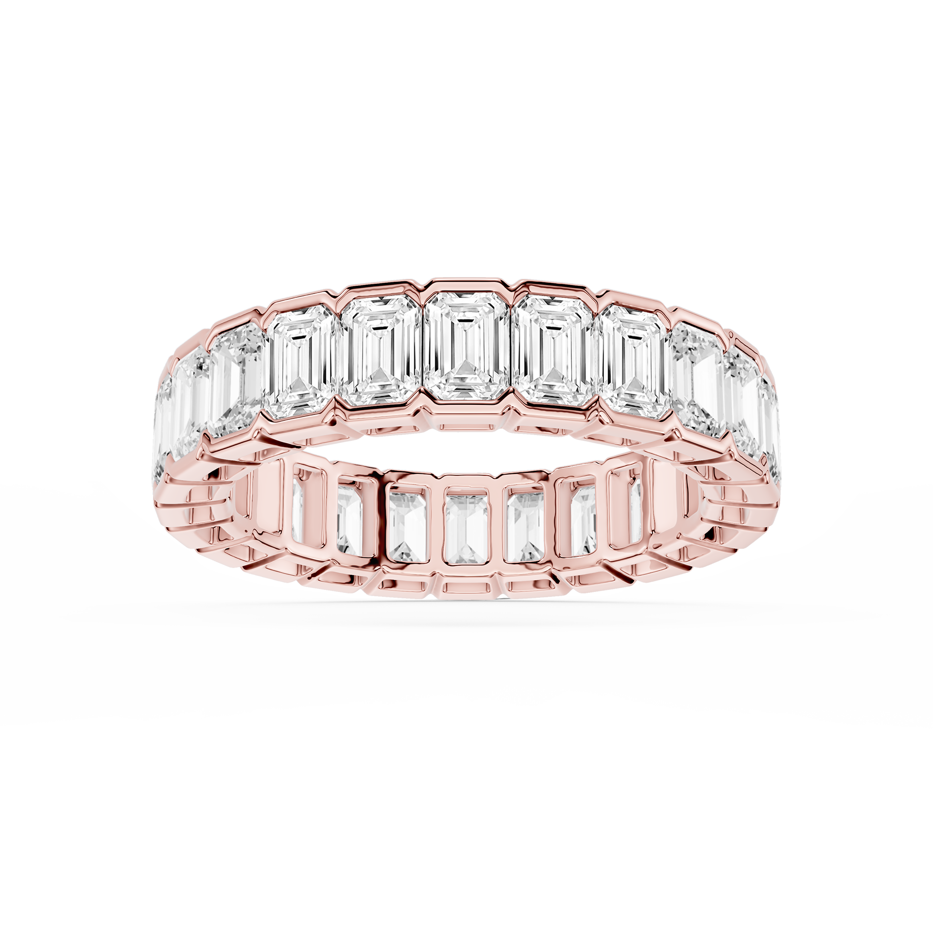 Lovea Serena Eternity Ring Smaragdschliff – Roségold