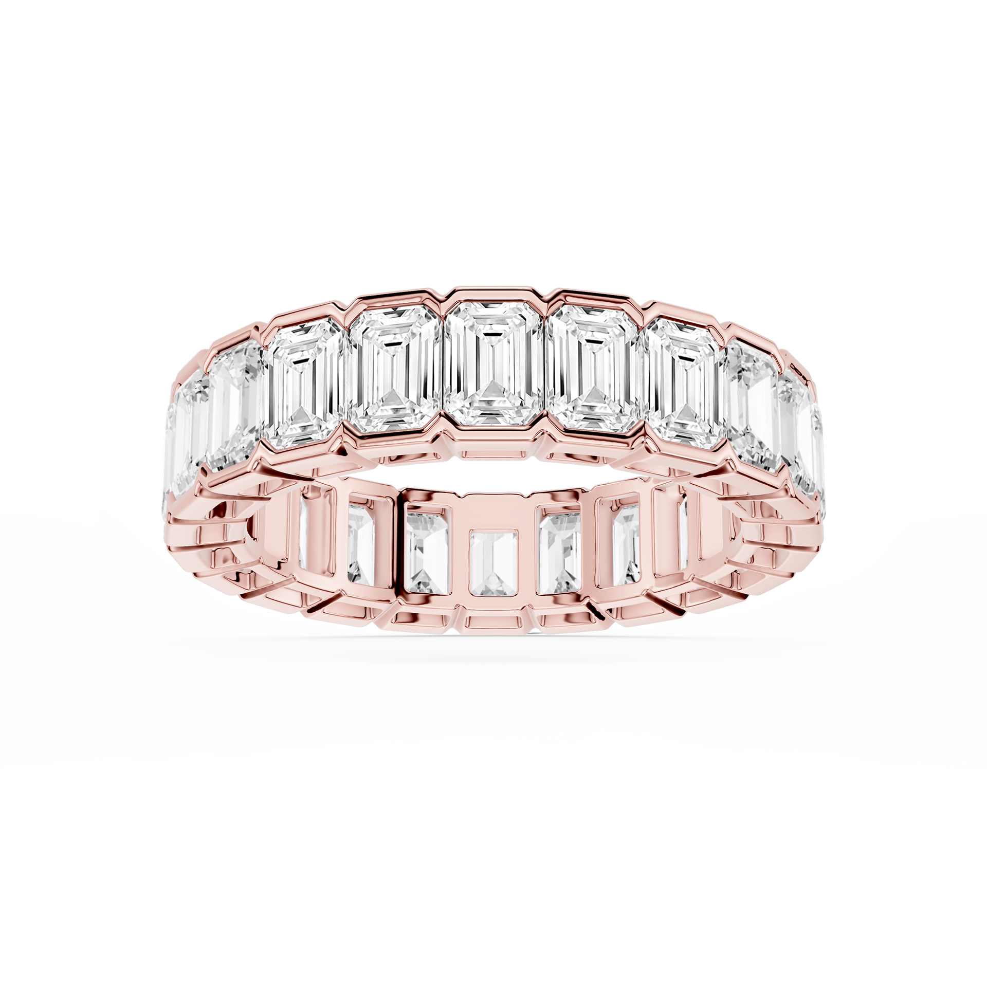 Lovea Serena Eternity Ring Smaragdschliff – Roségold