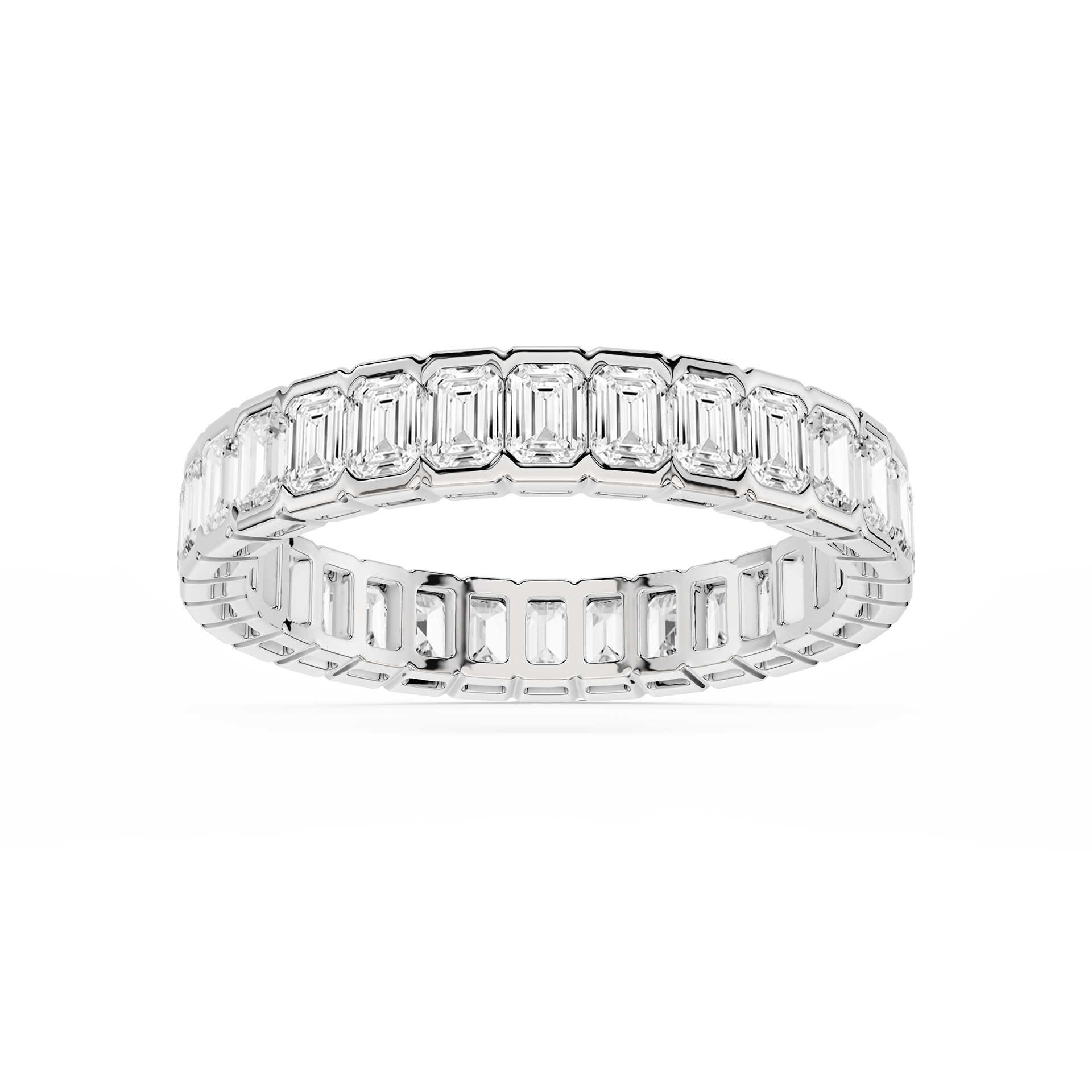 Lovea Serena Eternity Ring Smaragdschliff – Weißgold