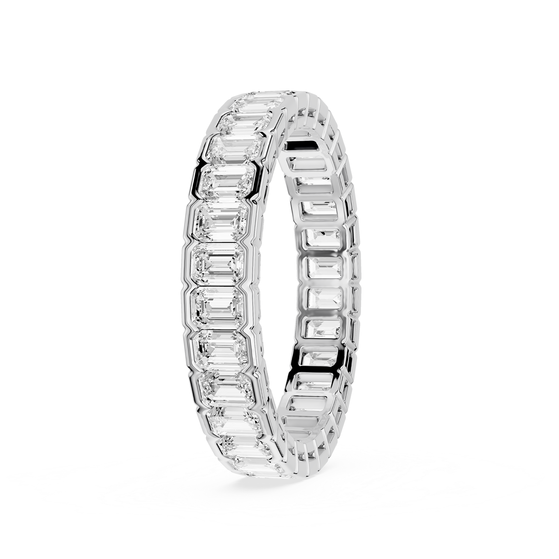 Lovea Serena Eternity Ring Smaragdschliff – Weißgold