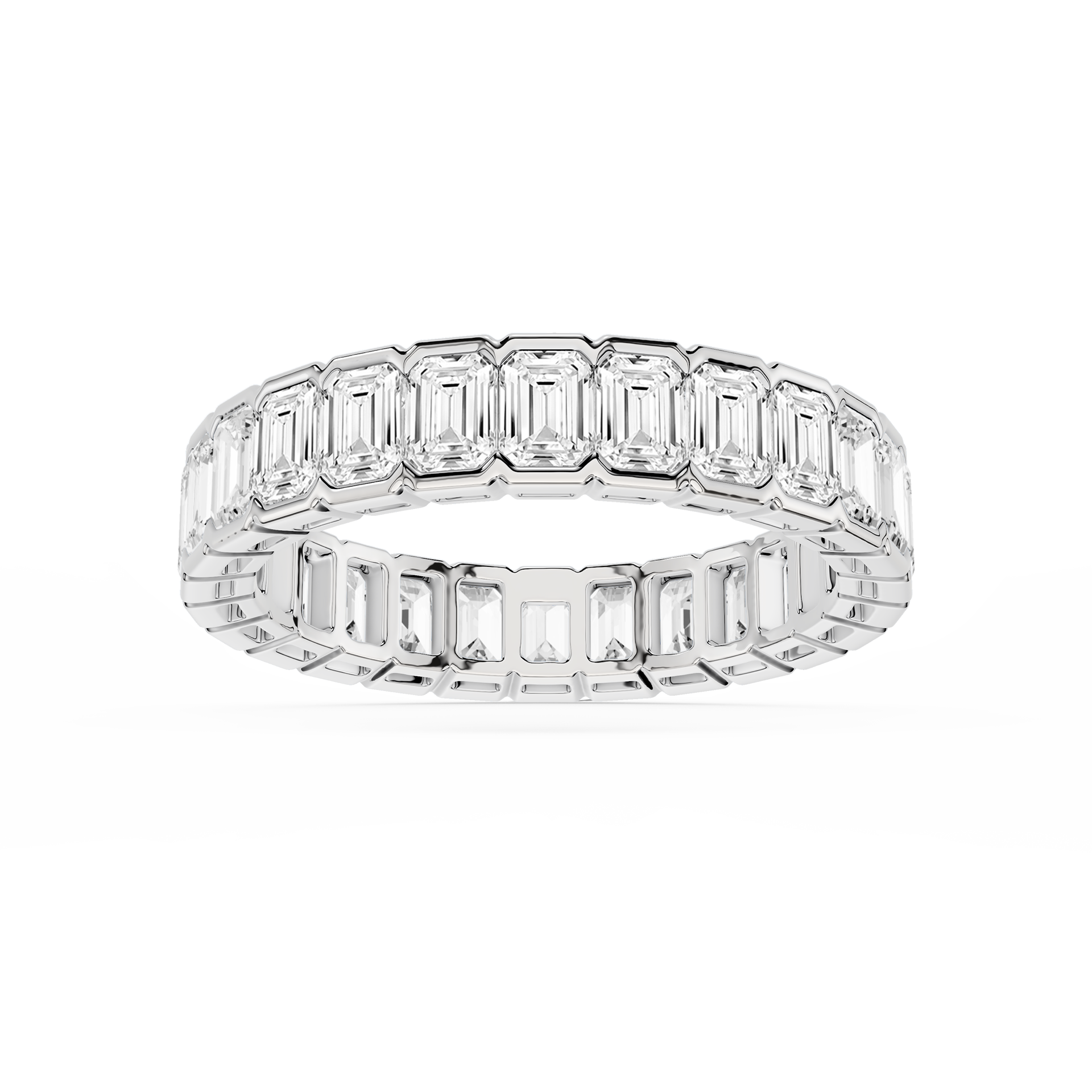 Lovea Serena Eternity Ring Smaragdschliff – Weißgold
