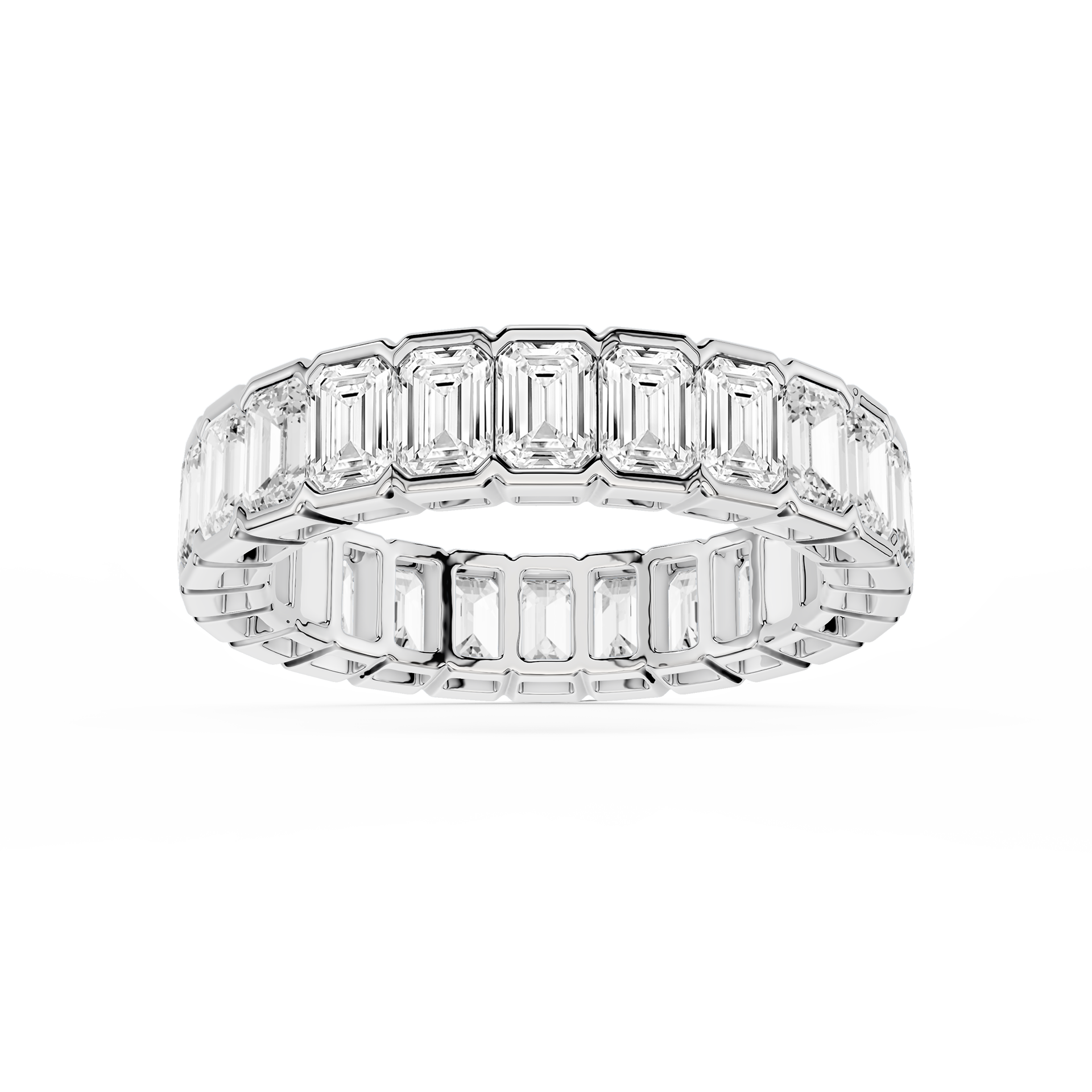 Lovea Serena Eternity Ring Smaragdschliff – Weißgold