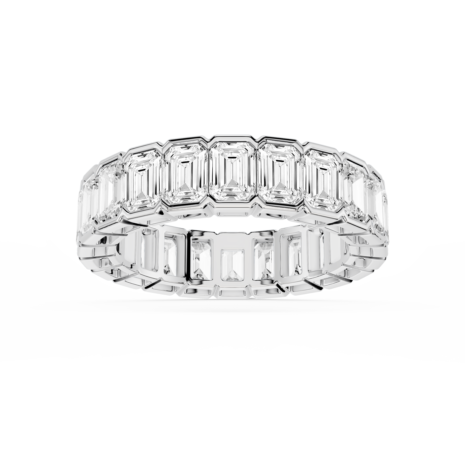 Lovea Serena Eternity Ring Smaragdschliff – Weißgold