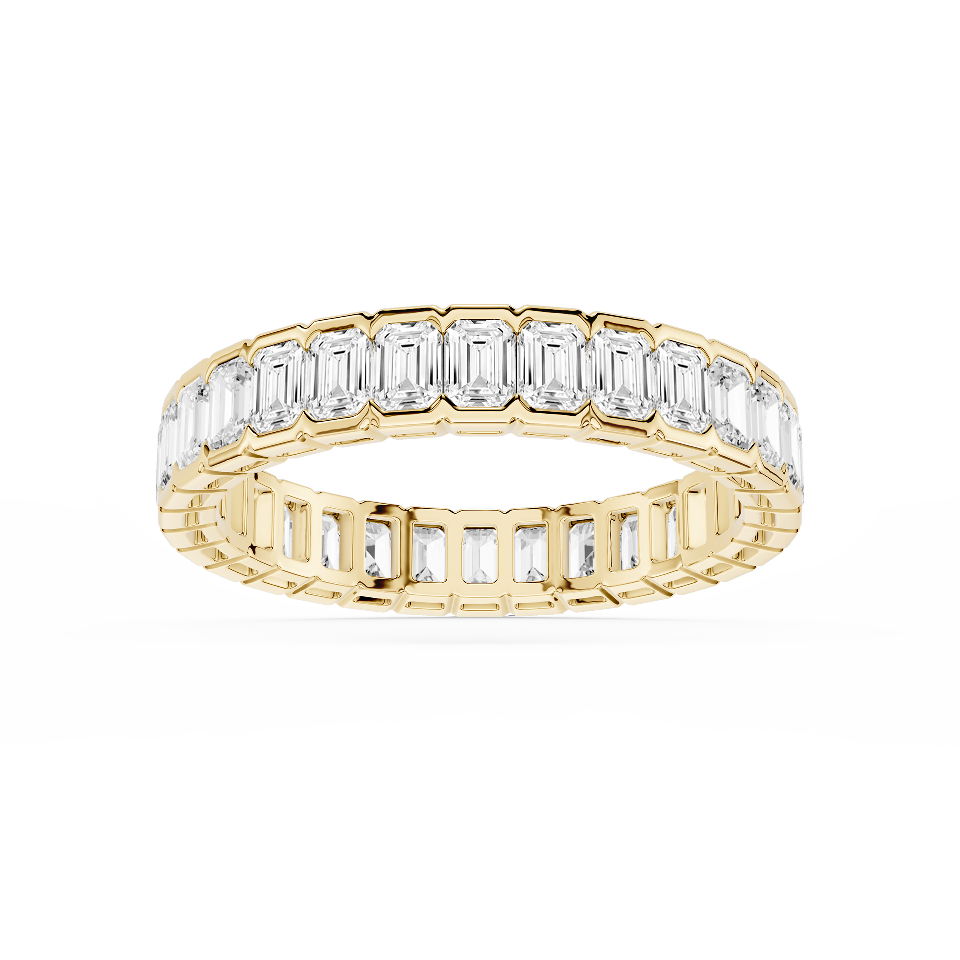Lovea Serena Eternity Ring Smaragdschliff – Gelbgold