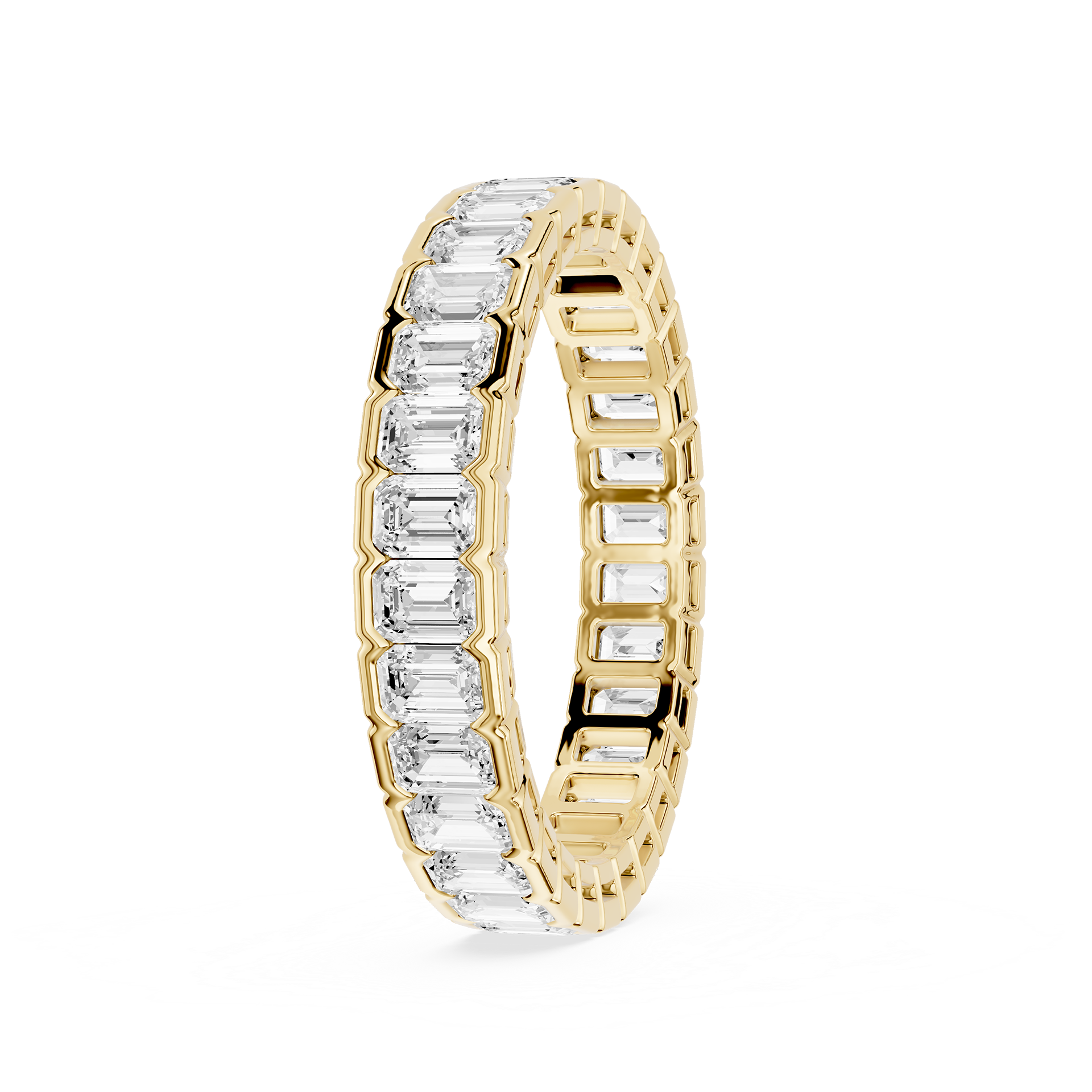 Lovea Serena Eternity Ring Smaragdschliff – Gelbgold