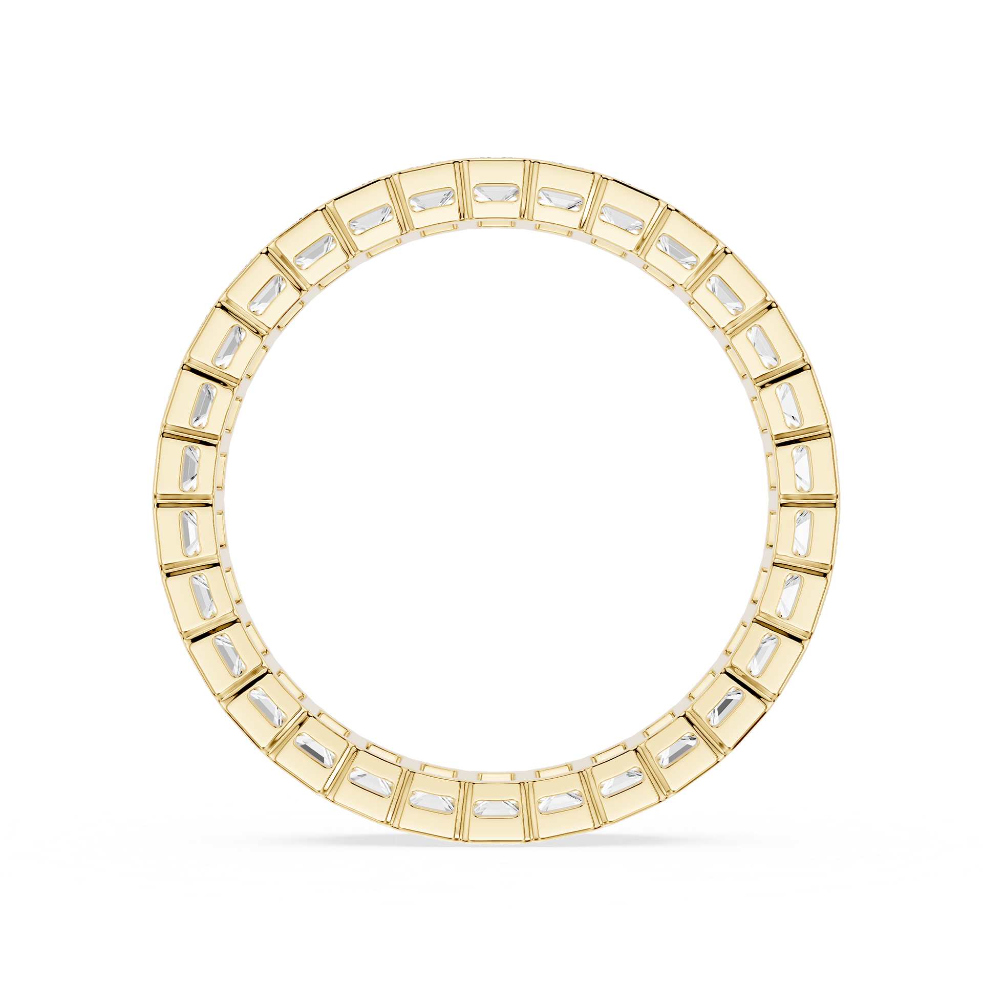 Lovea Serena Eternity Ring Smaragdschliff – Gelbgold
