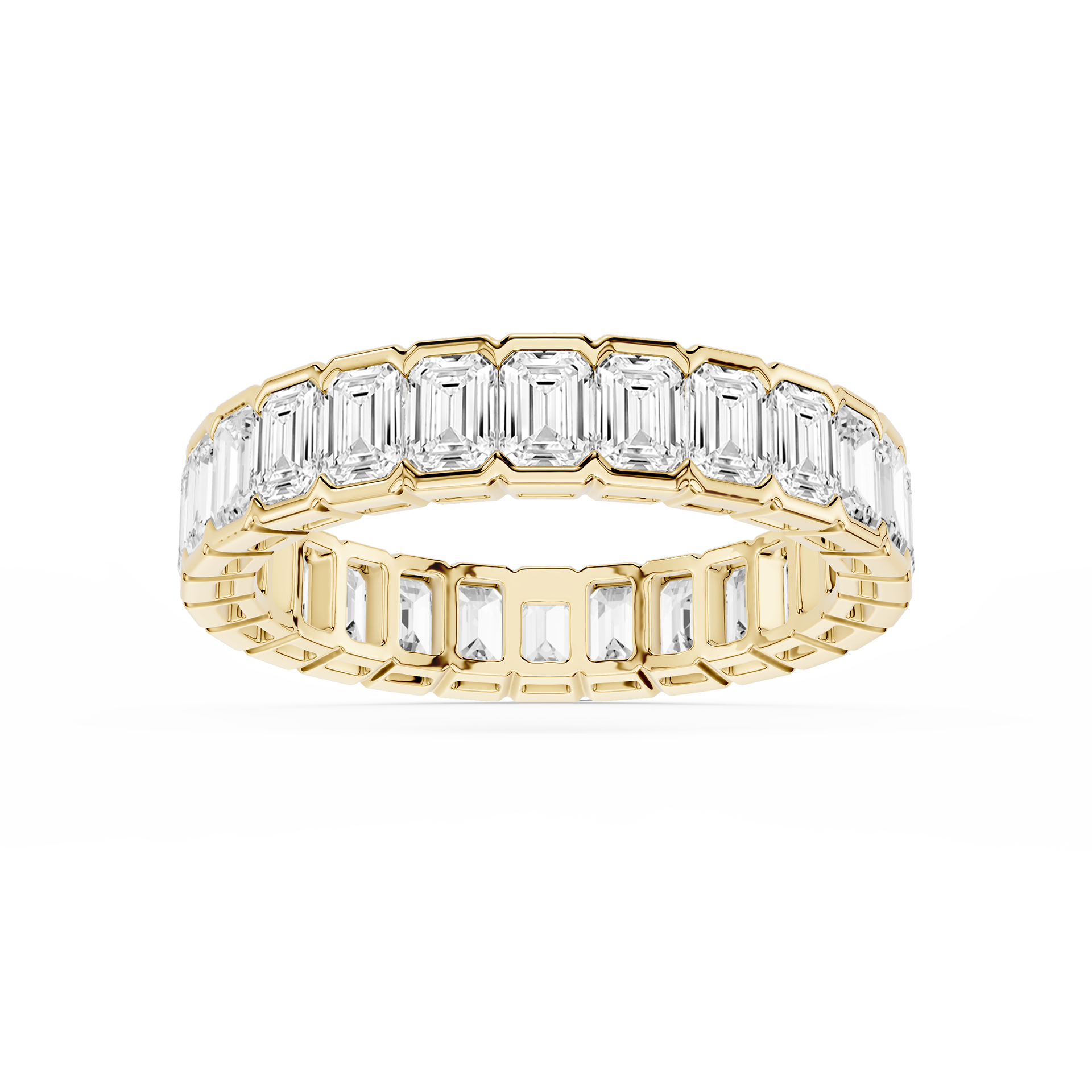 Lovea Serena Eternity Ring Smaragdschliff – Gelbgold