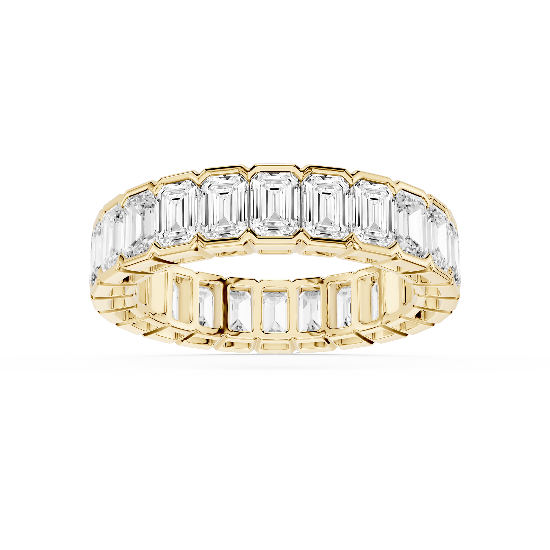 Lovea Serena Eternity Ring Smaragdschliff – Gelbgold