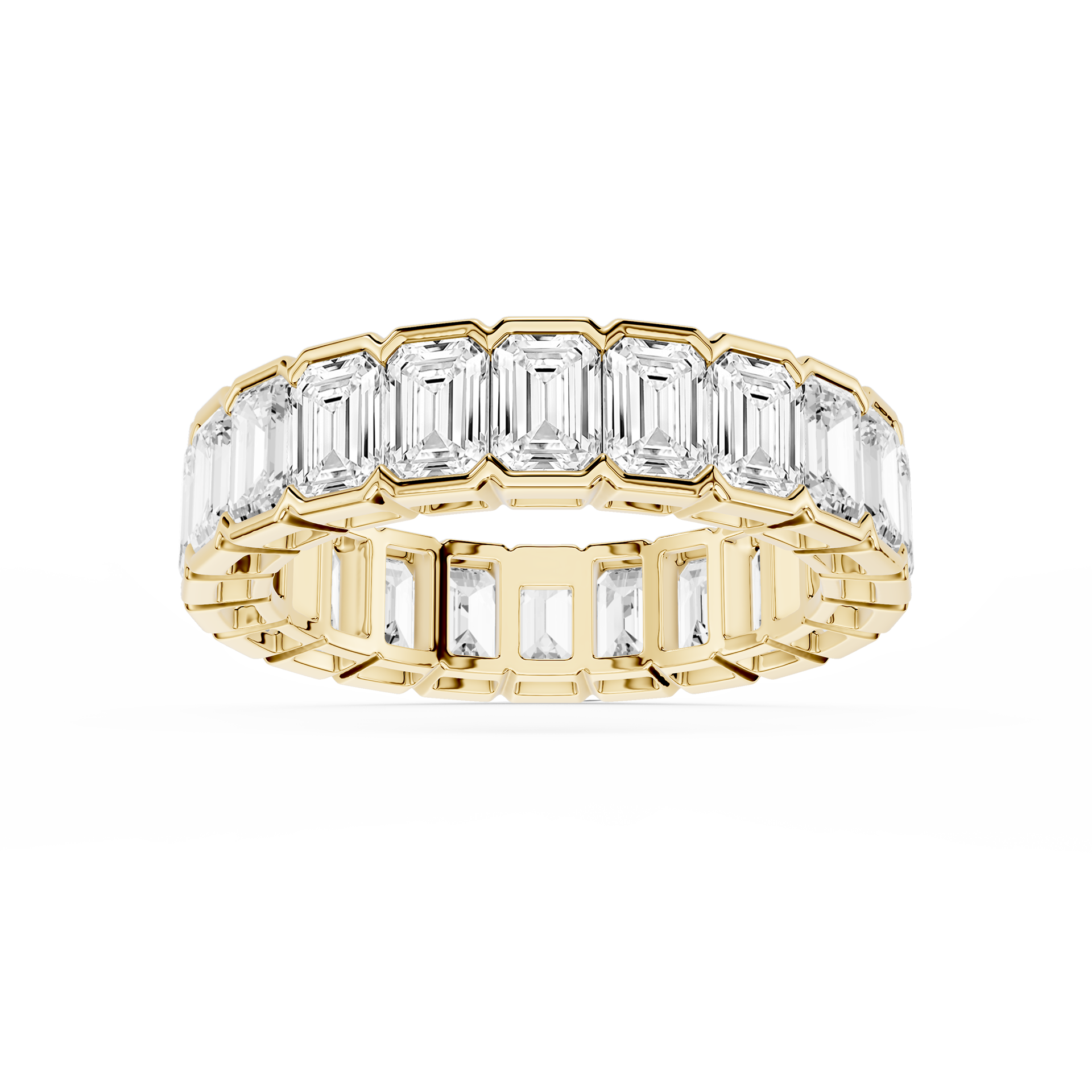Lovea Serena Eternity Ring Smaragdschliff – Gelbgold
